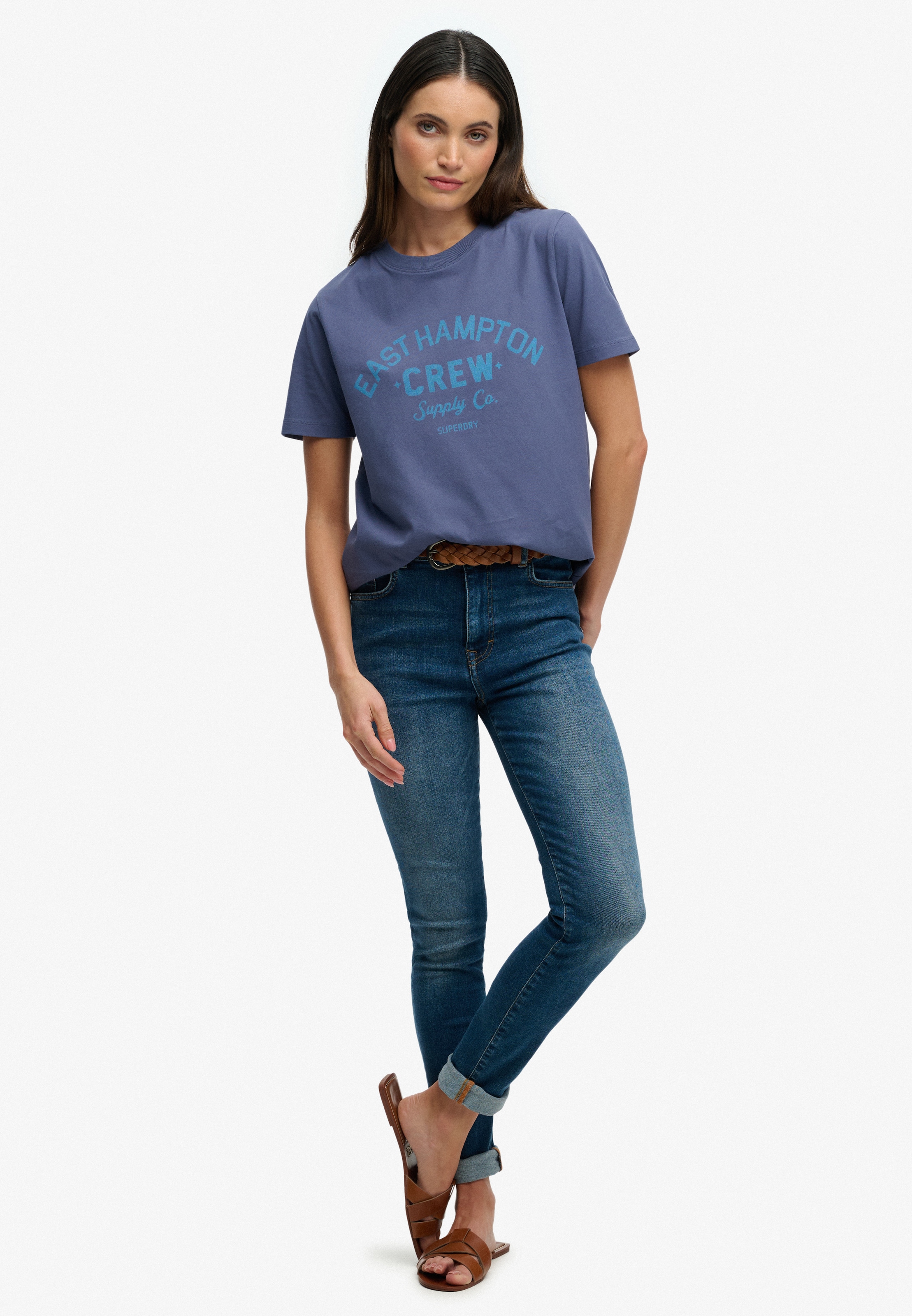 Superdry Print-Shirt »BEACH CLUB RELAXED TEE« aus Baumwolle und Single Jersey, Relaxed Fit, mit Rundhalsausschnitt