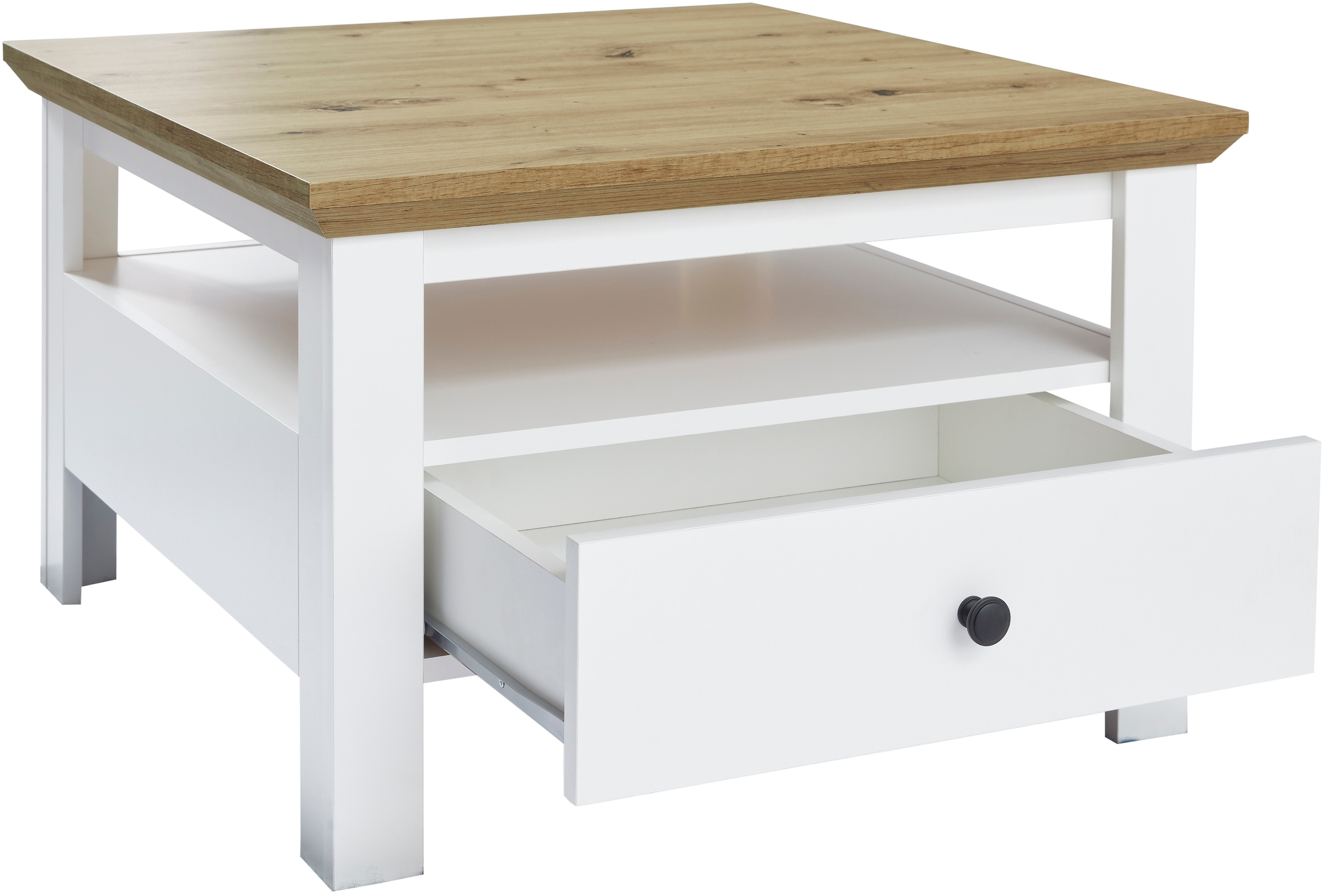 INOSIGN Couchtisch »Ulm« Couchtisch mit Schublade & offenem Fach - (B/T/H) 70/70/46 cm