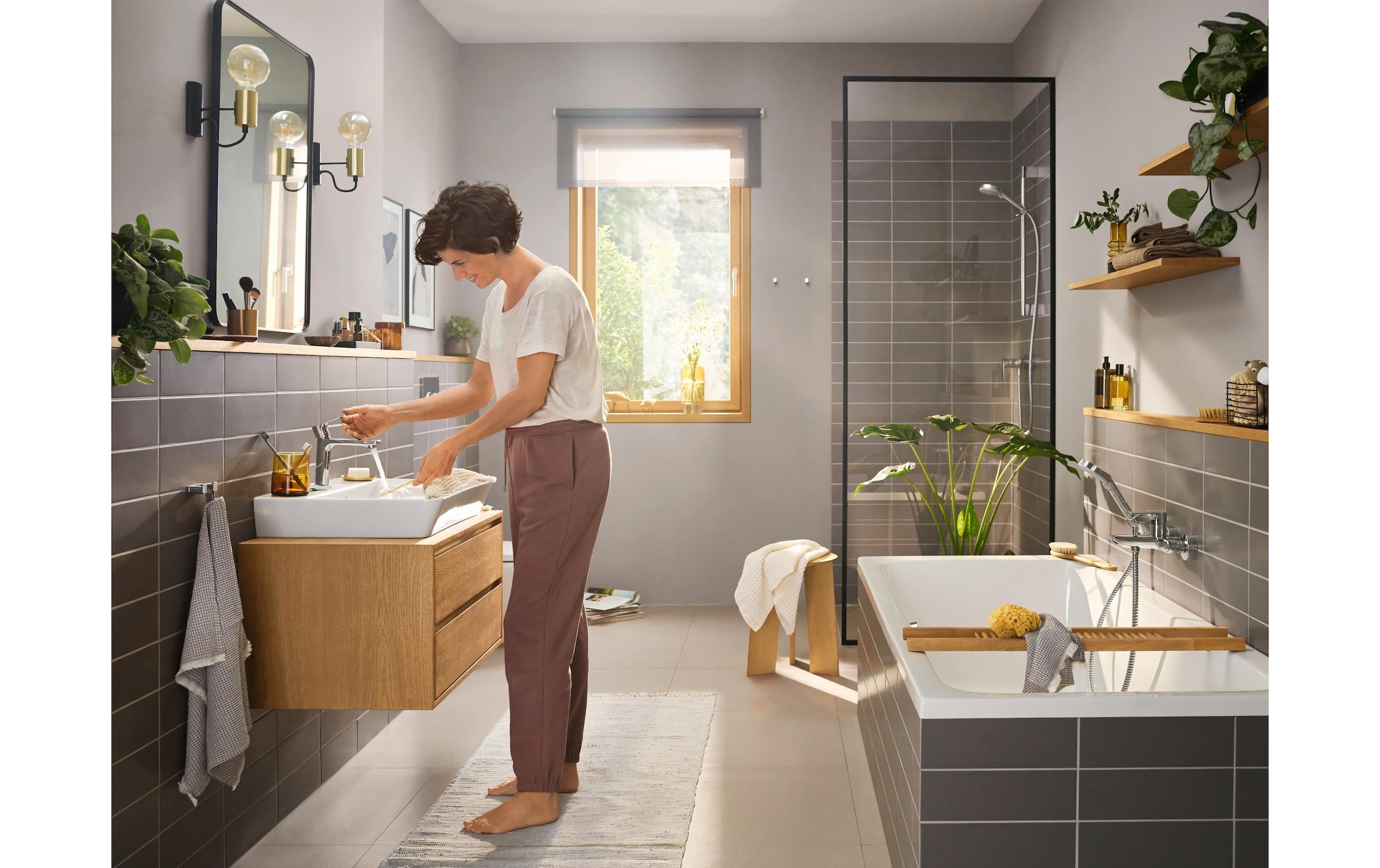 hansgrohe Waschtischarmatur »Rebris E« 11cm, mit Zugstangen-Ablaufgarnitur