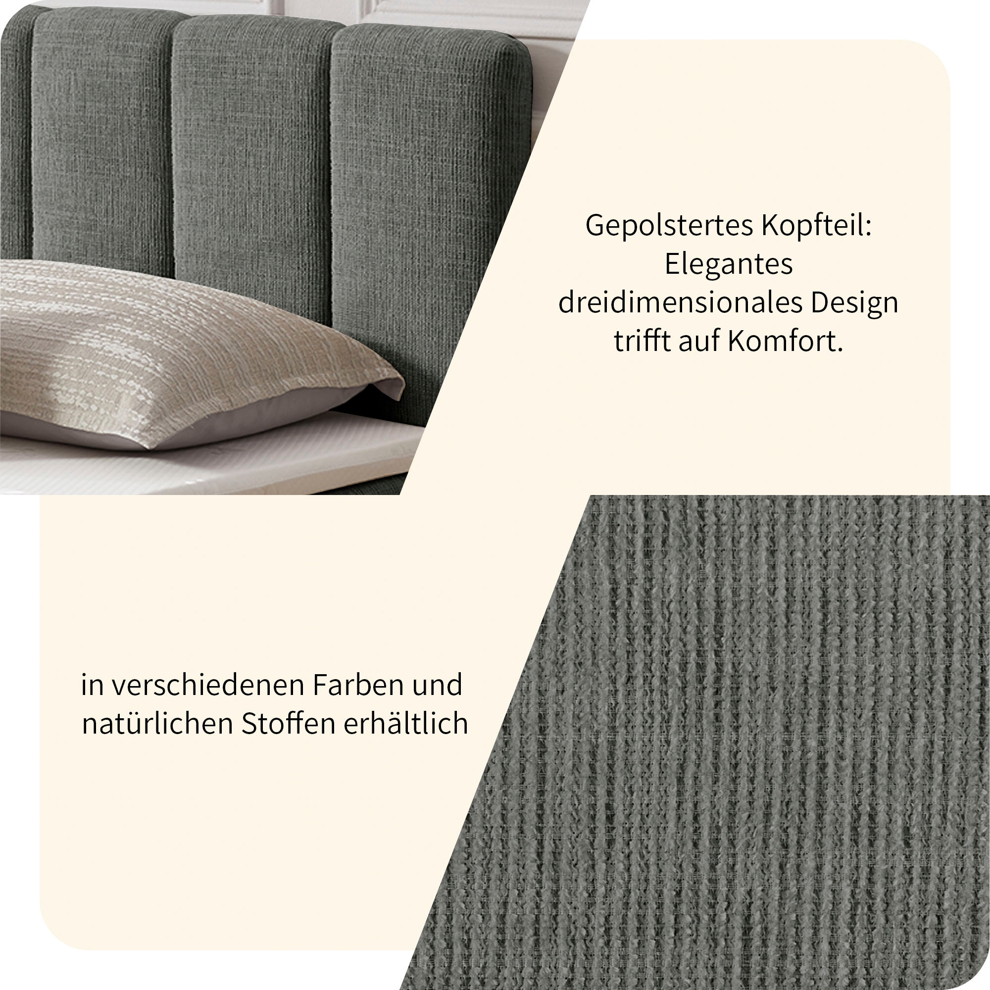 GOODproduct Lit de boxe »Likely inkl. Bettkasten, Liegefläche 180x200 cm, in Boxspring-Optik« inkl. Topper & Aufbauvideo, erhältlich in verschiedenen Farben