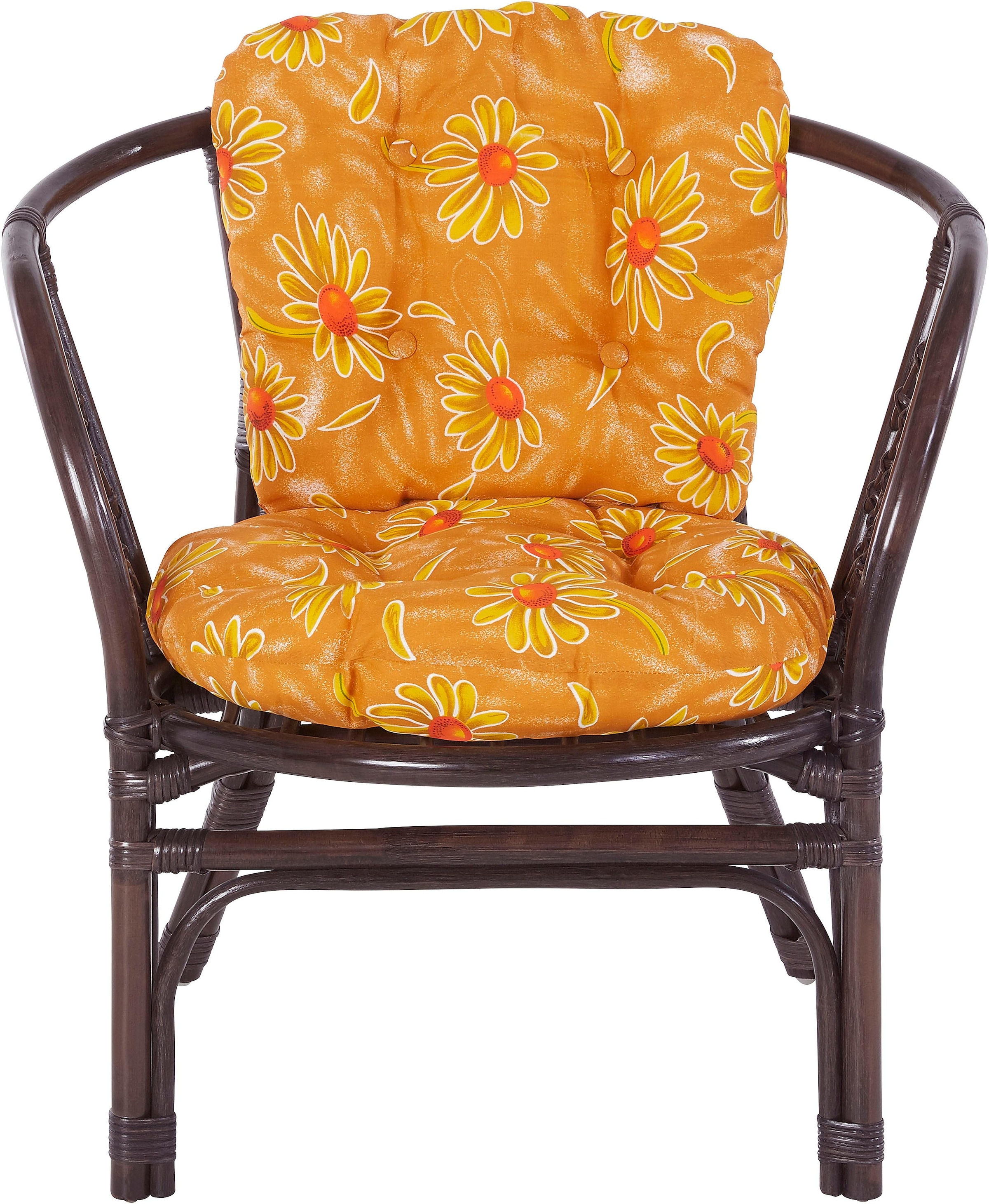 Home affaire Rattanstuhl »Rattansessel« () im 2er-Set aus Rattan und passenden Kissenauflagen, Breite 66 cm