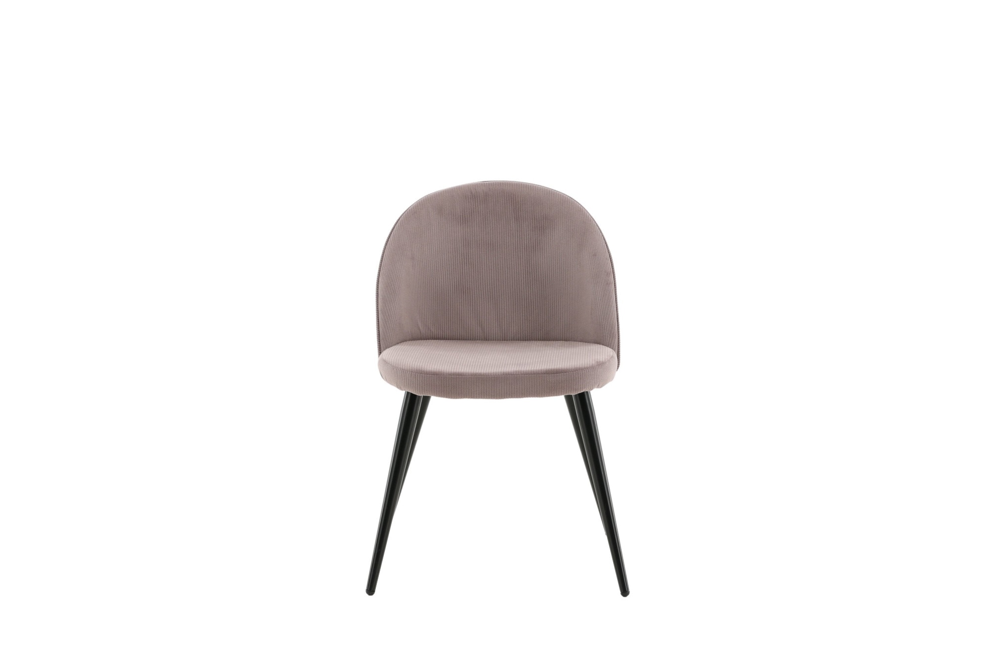 Venture Home Esszimmerstuhl »Velvet, 2er-Set Esszimmerstühle in Hellgrau-Cord, 150 kg belastbar« () 2 Stk.Polsterstuhl, Manchester-Bezug, schwarze Metallbeine, weich