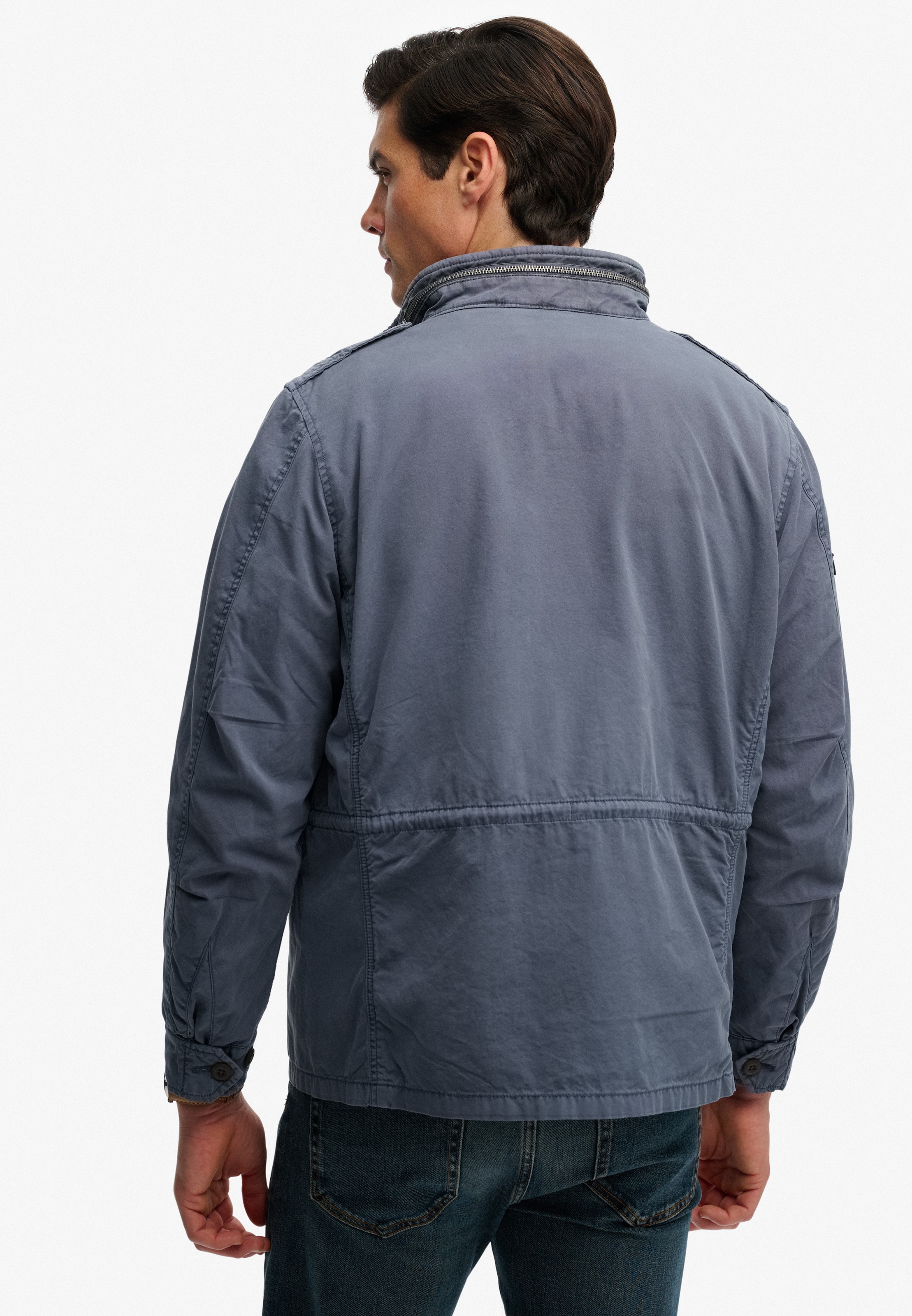 Superdry Parka »COTTON M65 JACKET« sans capuche avec étiquette de marque, en coton, Regular Fit, longueur normale