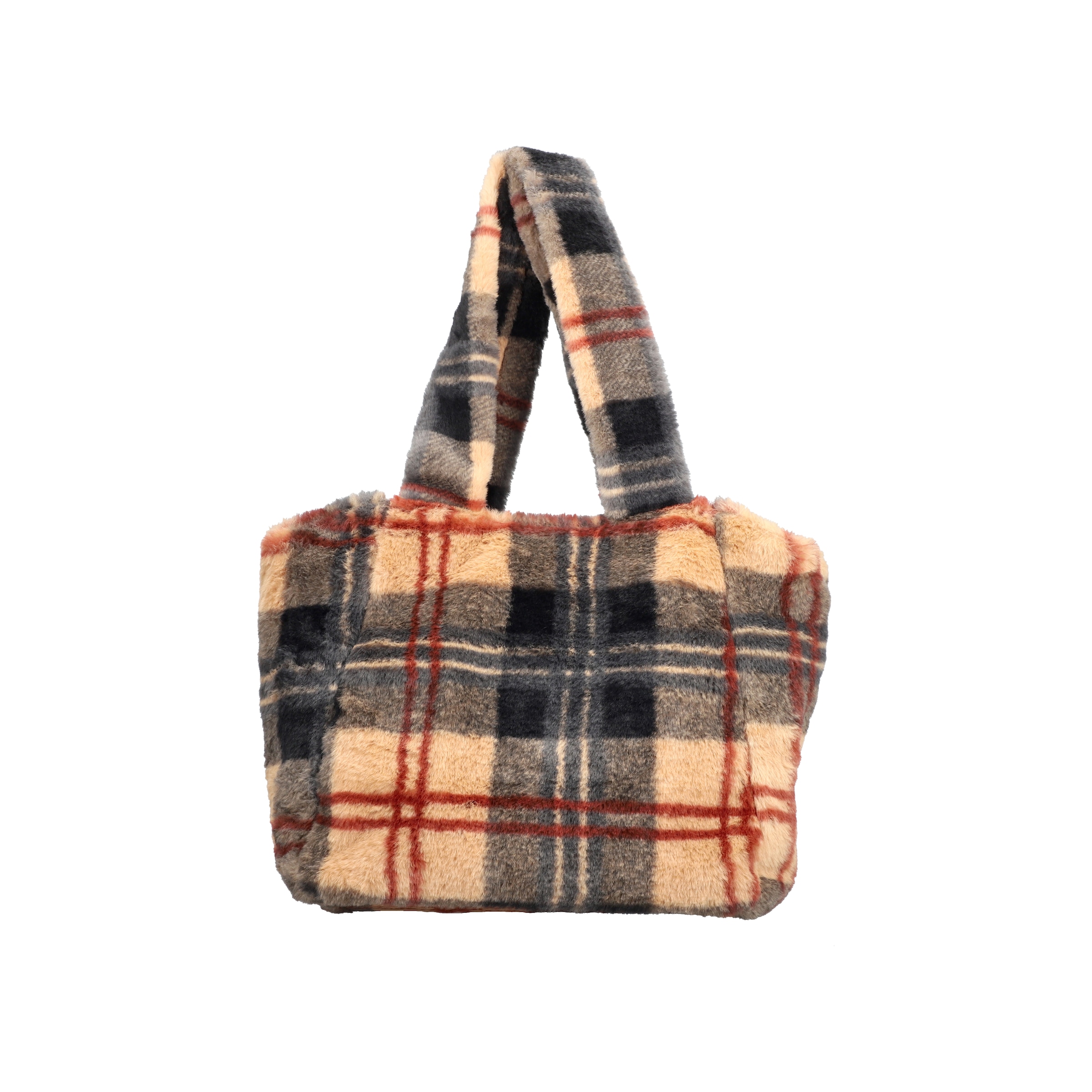 Rieker Shopper Sac bandoulière, sac à épaule au motif carreaux tendance