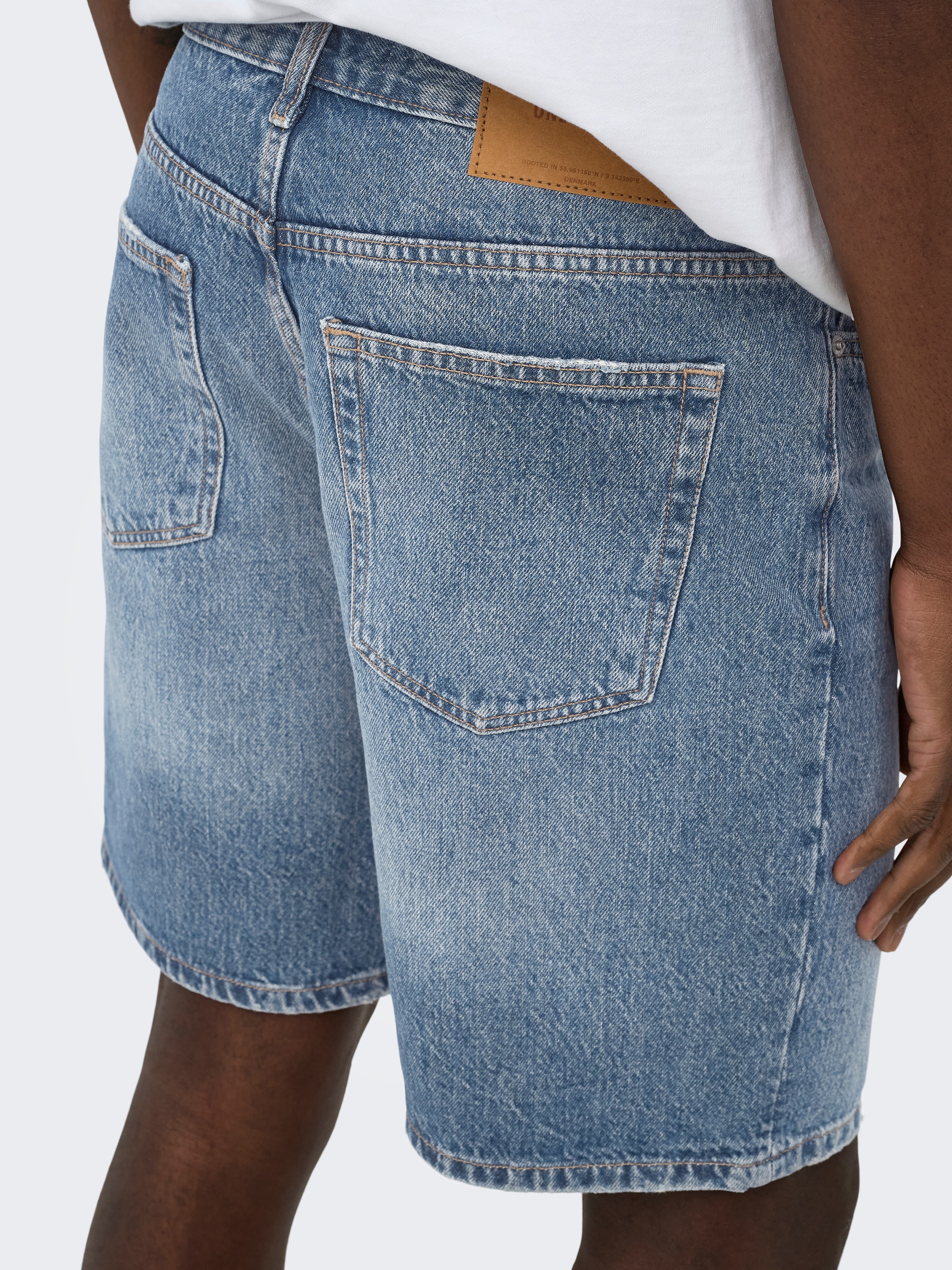 ONLY & SONS Short en jean »ONSEDGE MB GREEN 3227 TAI DNM SHORTS« coton, coupe droite