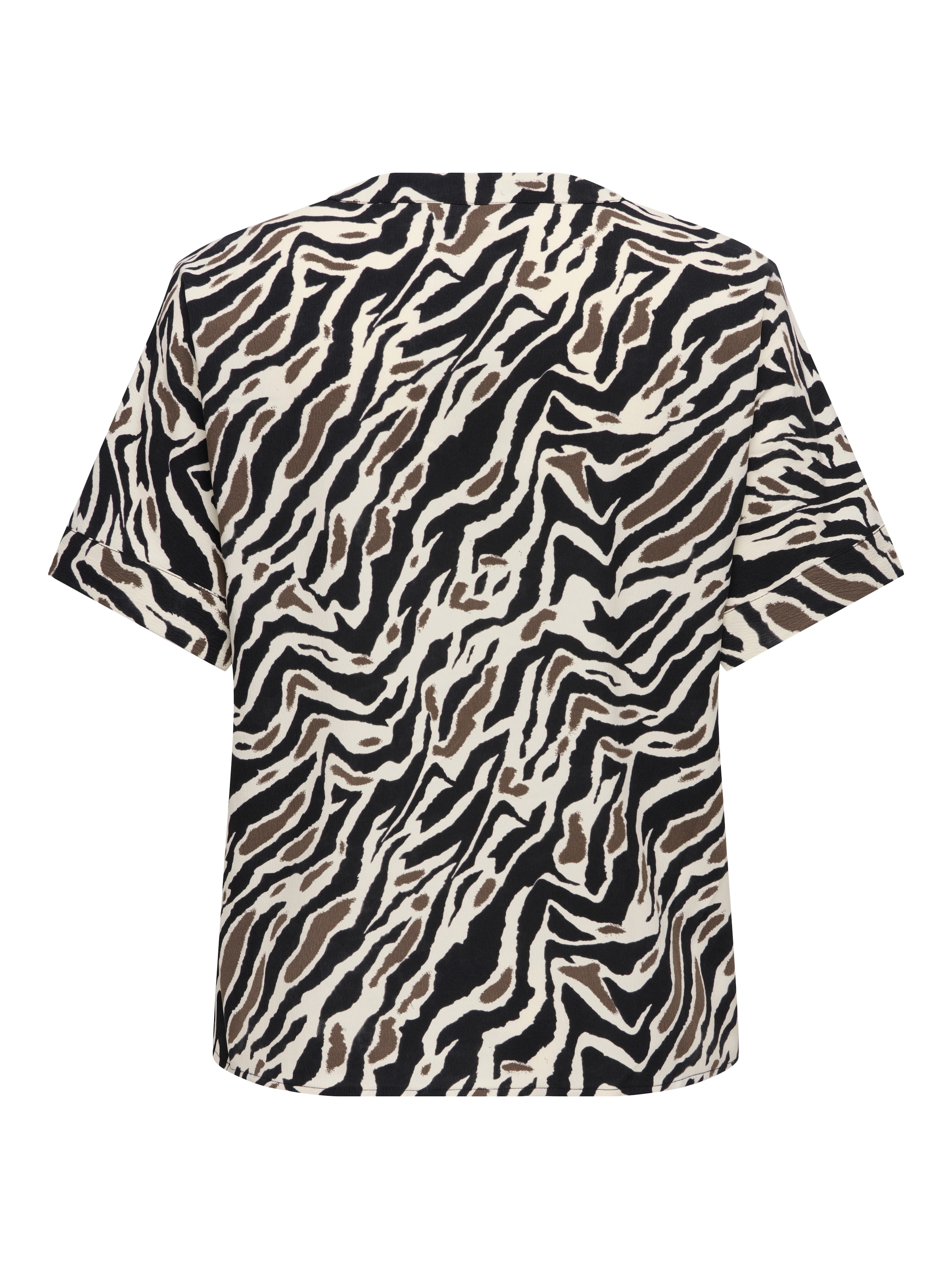ONLY CARMAKOMA T-shirt en V »CARELITE S/S V-NECK FOLD-UP TOP AOP«