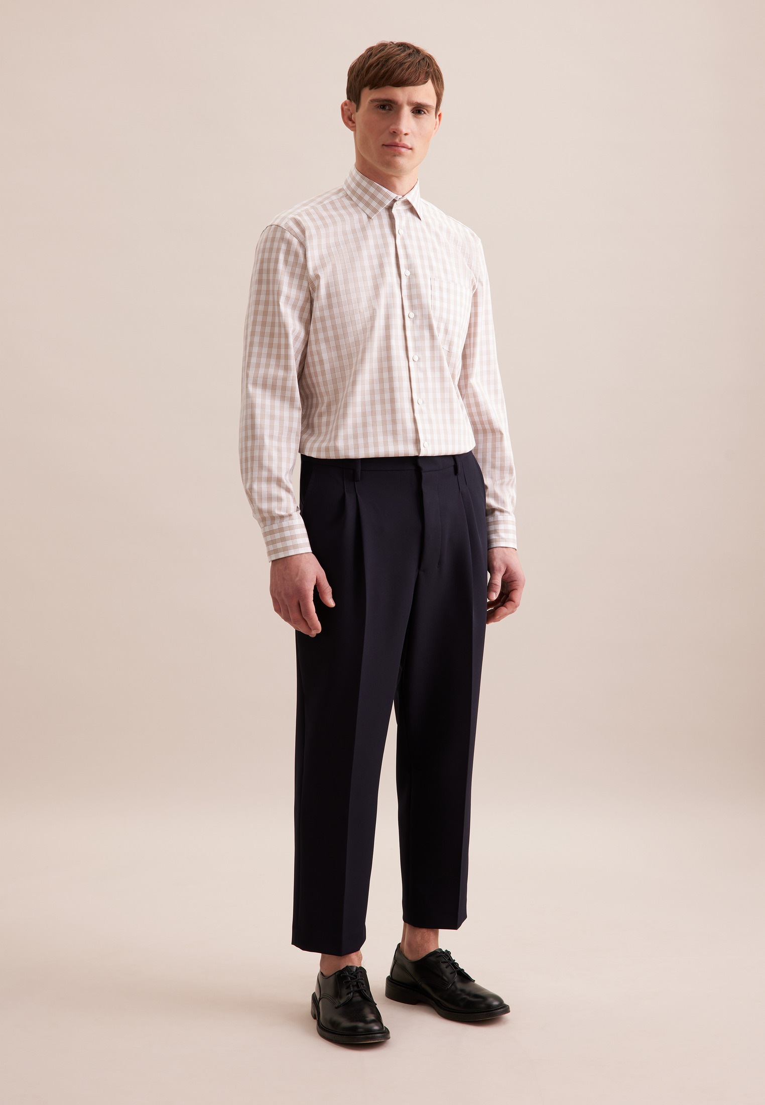 seidensticker Businesshemd »Comfort« Comfort 1/1 Kentkragen Karo