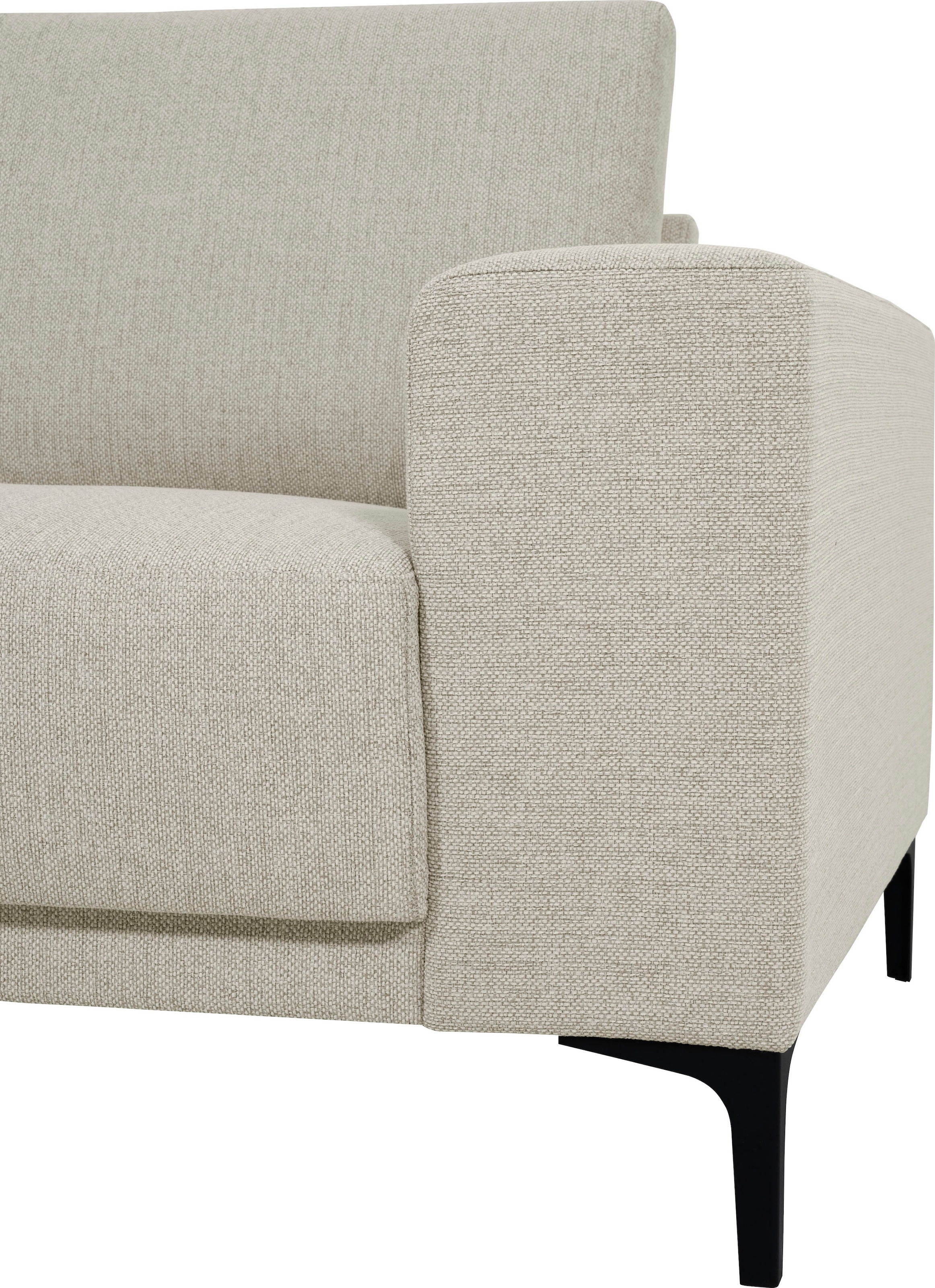 GOODproduct 2-places »Xander« Breite 164 cm, Webstoff, Soft-Touch Chenille, schwarze Metallfüsse