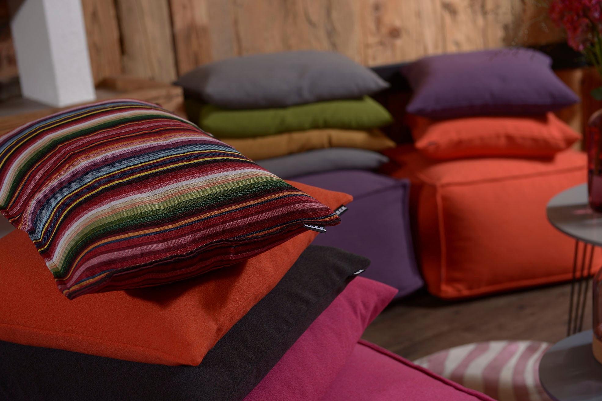 H.O.C.K. Dekokissen »Blondie« mit bunten Streifen, Kissenhülle mit Füllung, 1 Stück