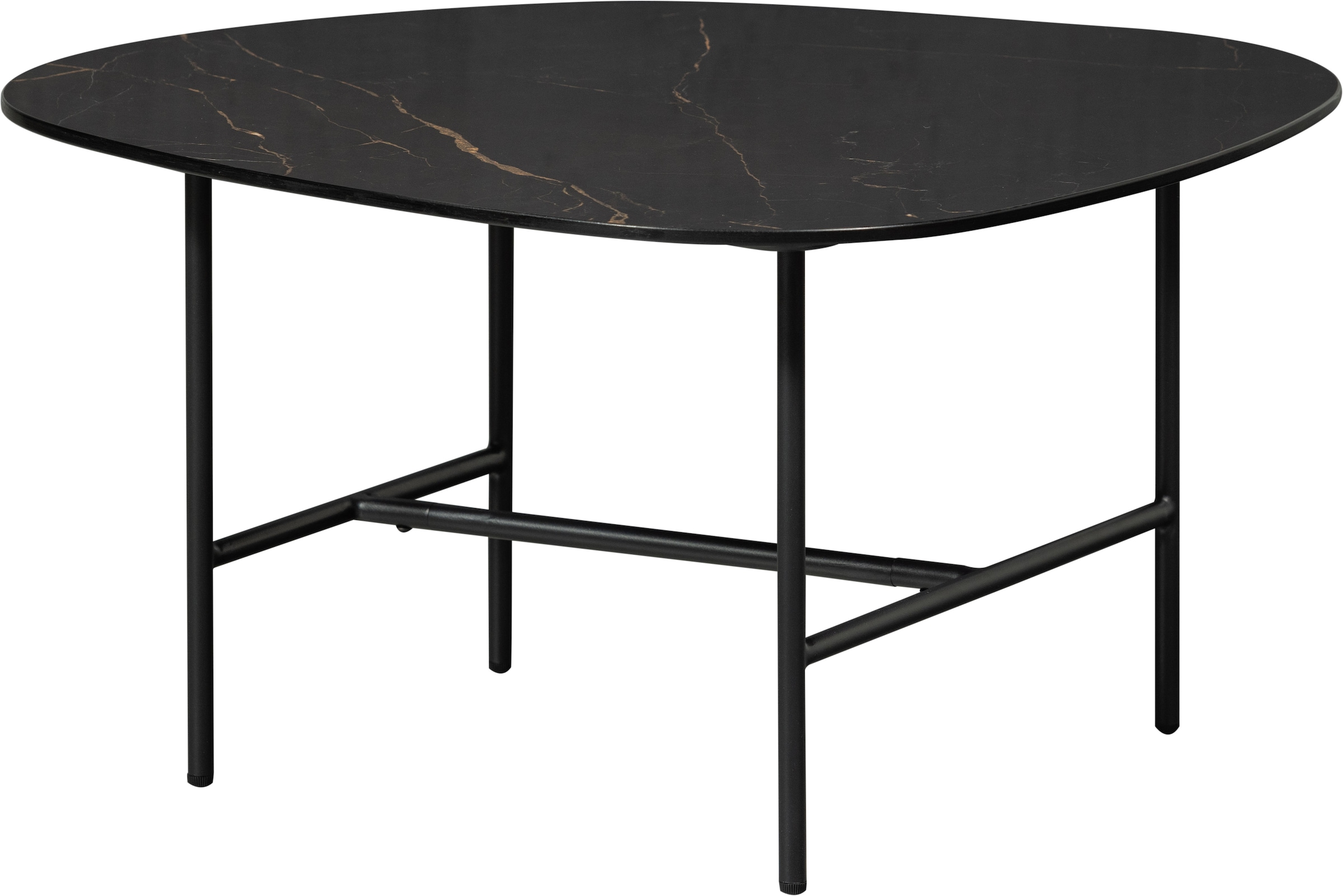WOOOD Table basse »Vajen Porzellan-Marmorlook mit Metallgestell« H 38 x L 70 x P 70 cm, capacité 15 kg, facile d'entretien