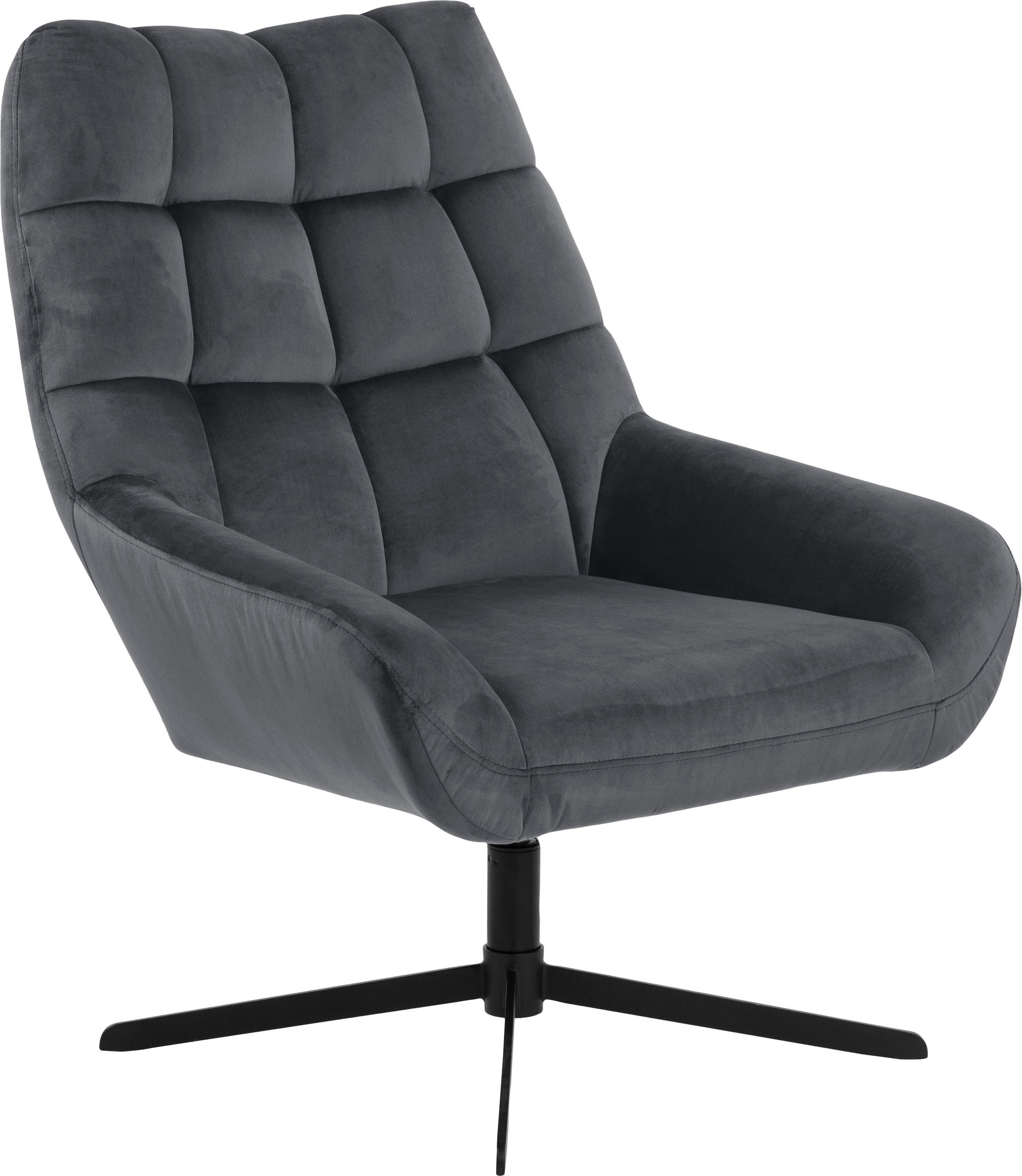 ACTONA GROUP Fauteuil pivotant »Potsdam« 1, 1 cuis tlg. fonction pivotante et coutures carrées, avec pieds en métal noir