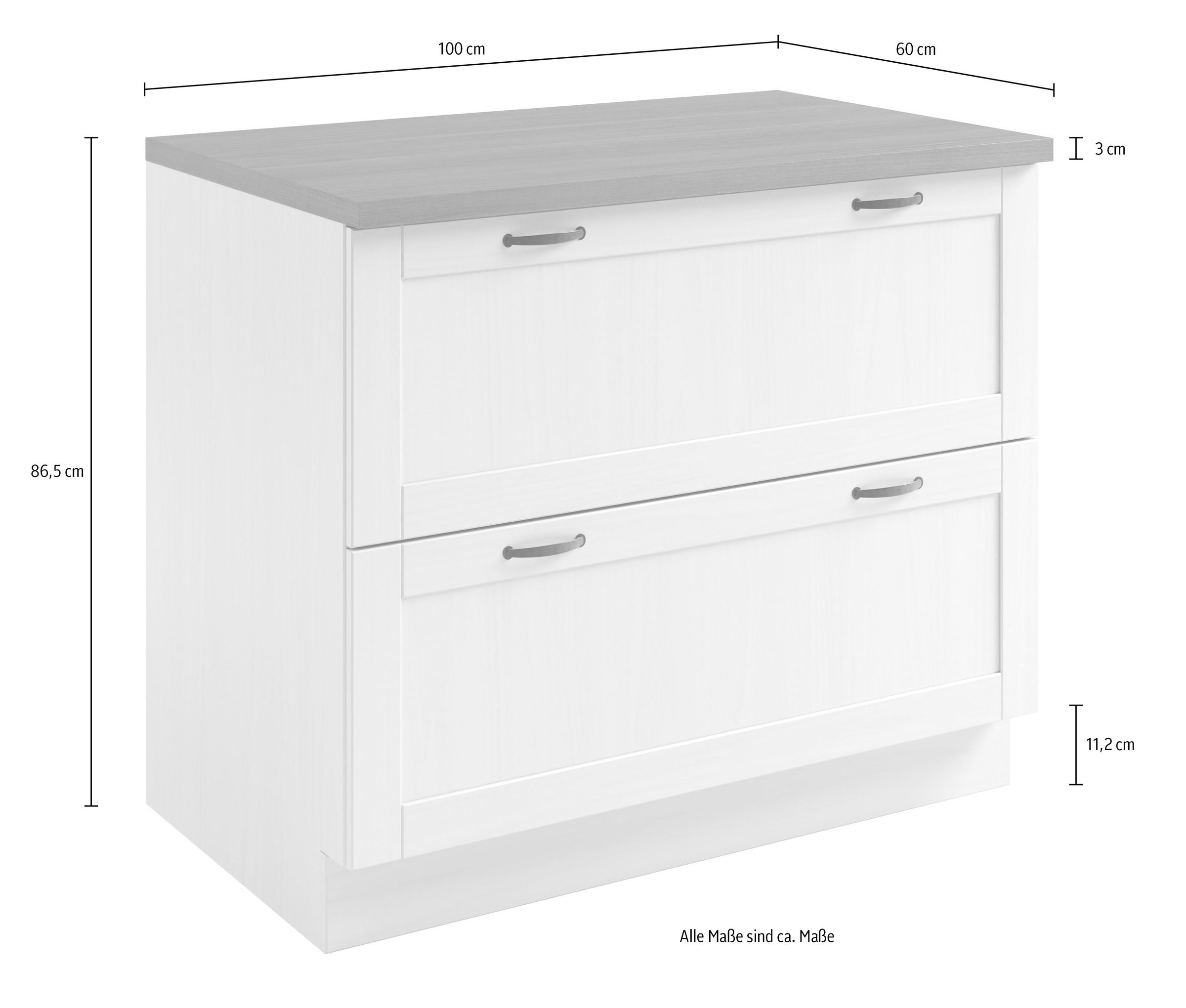Home affaire Unterschrank »Teramo« Breite 100 cm, 2 Schubkästen