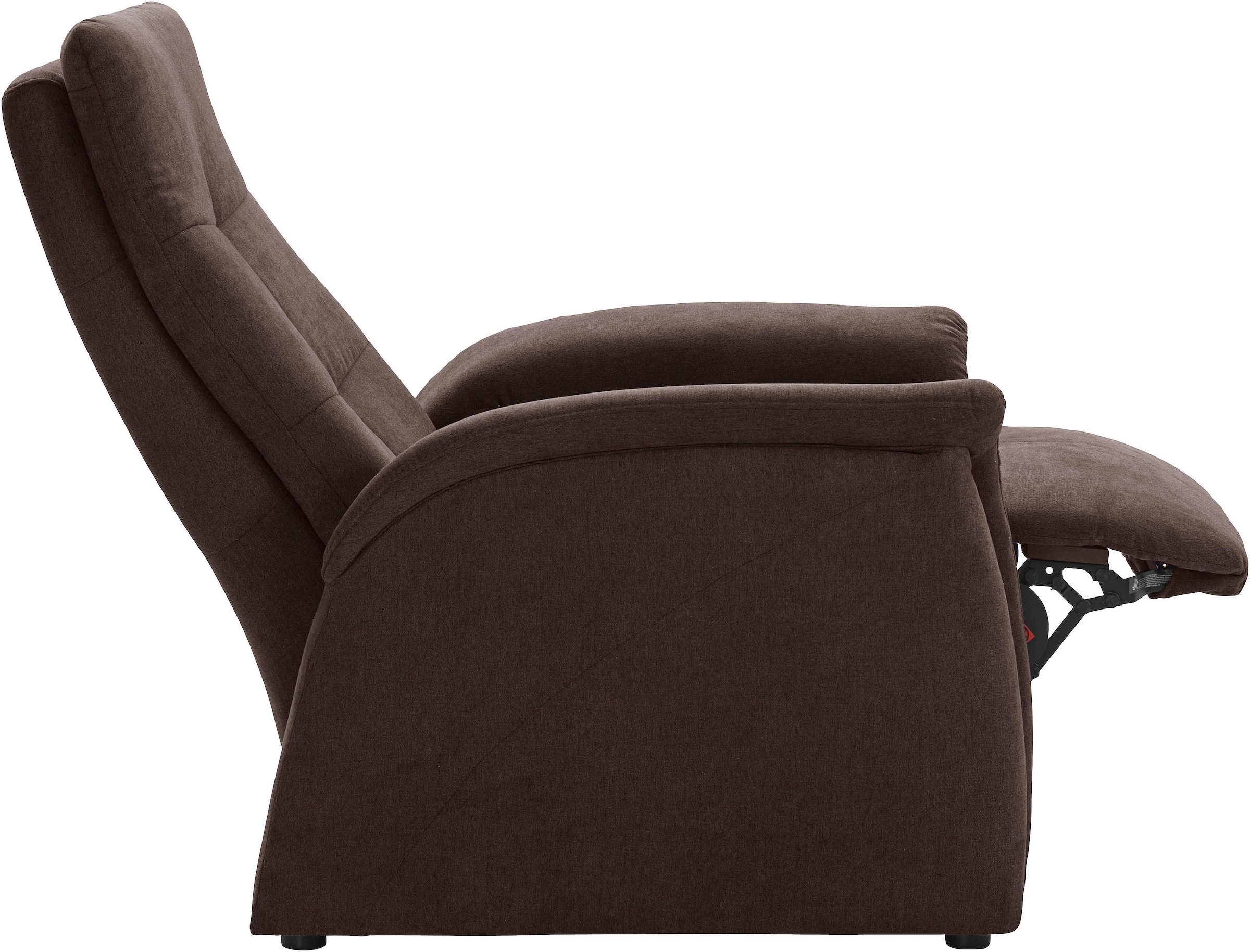 exxpo - sofa fashion Fauteuil »Tivoli, Hochlehnsessel, Relaxsessel, Kinosessel, bequem« mit Relaxfunktion, schmale Armlehnen