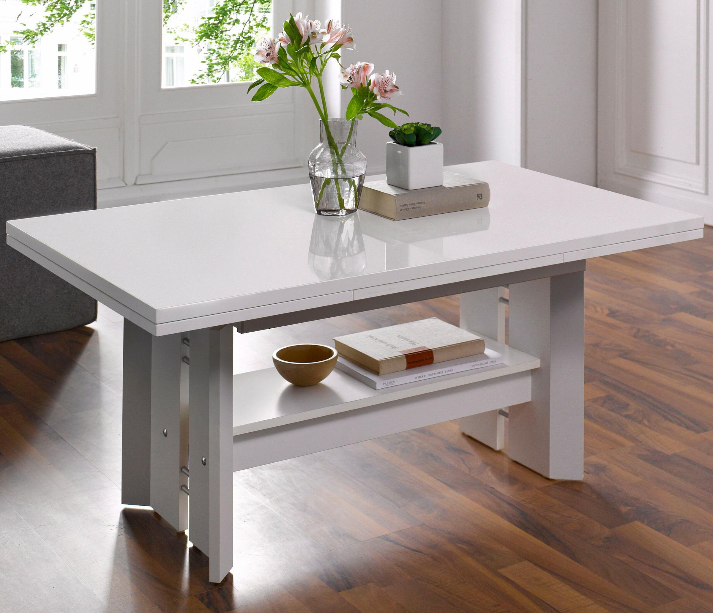 HELA Couchtisch Höhenverstellbar und ausziehbar