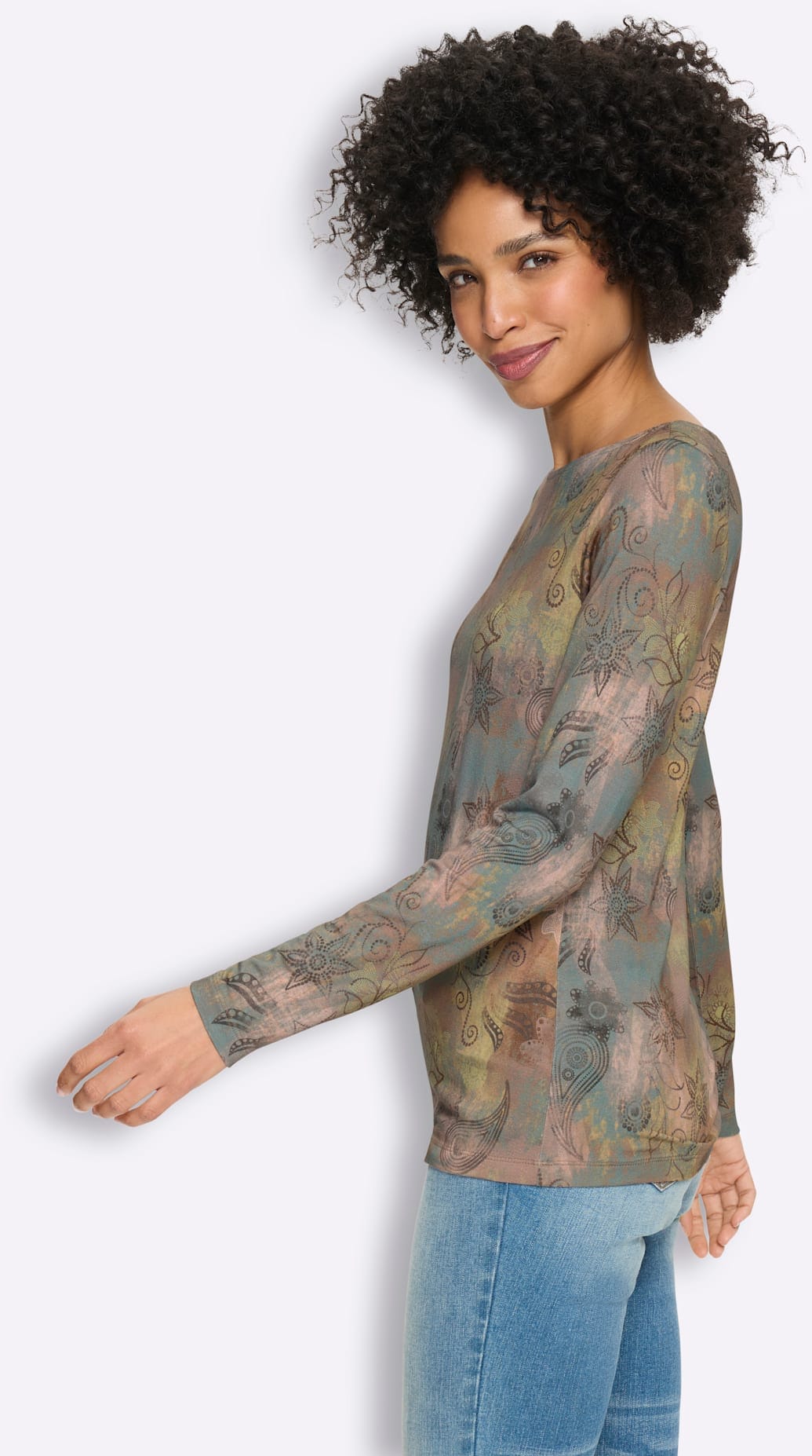 heine Langarmshirt »Druck-Shirt« 1