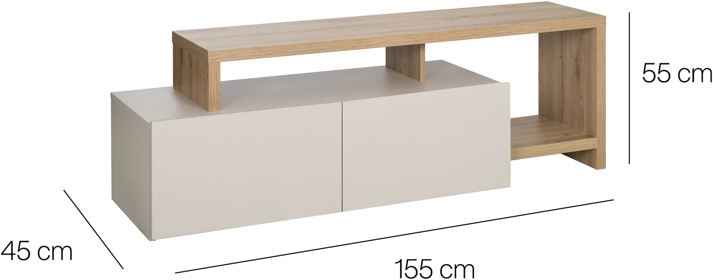 Gami Tableau TV »CRAFT« TV-Möbel mit 2 Türen