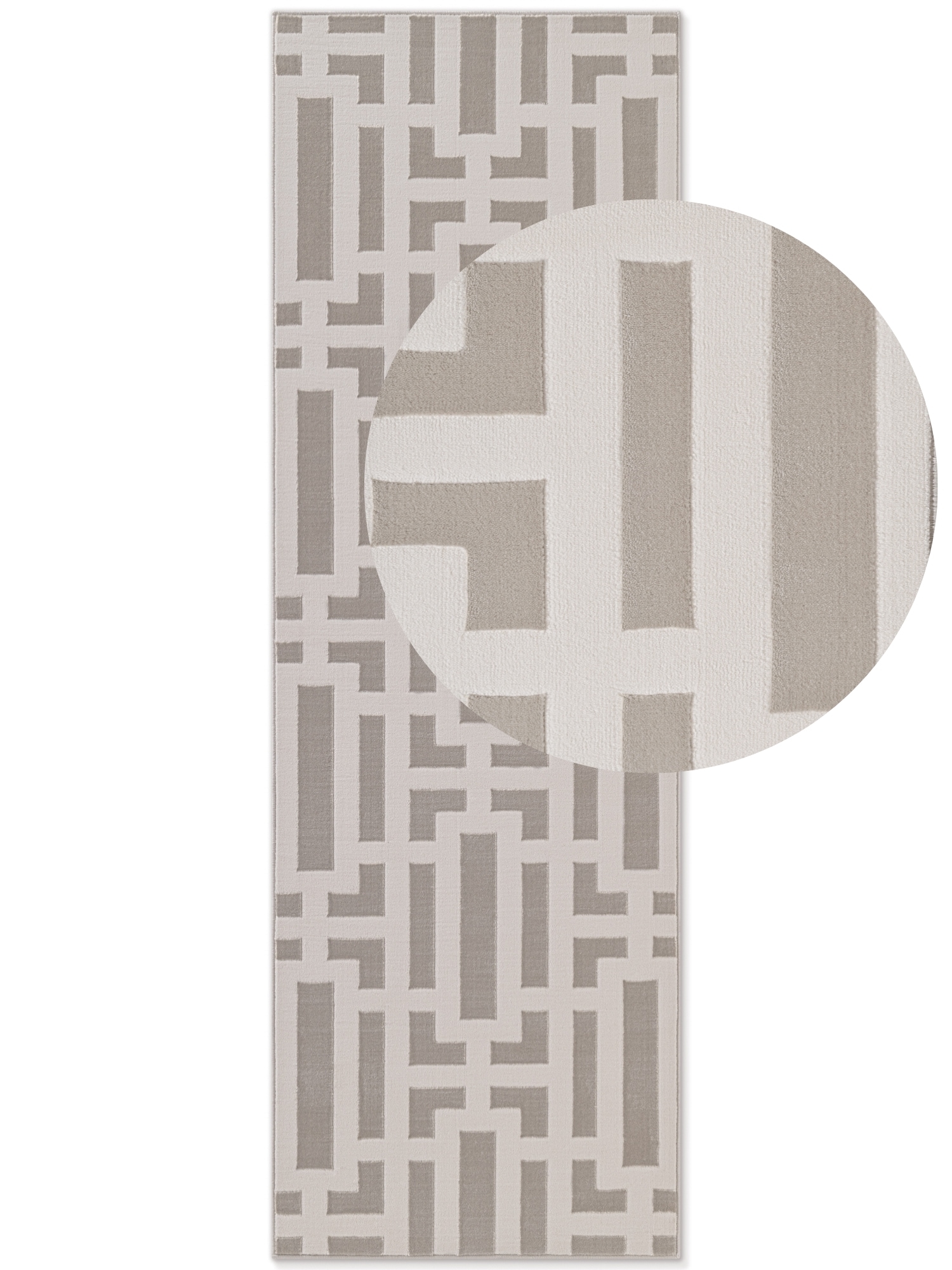 ELLE DECORATION Designteppich »Onyx« rechteckig 9 mm Höhe Wohnzimmer, Schlafzimmer, Läufer, Hoch-Tief Effekt, Flur, Glanz