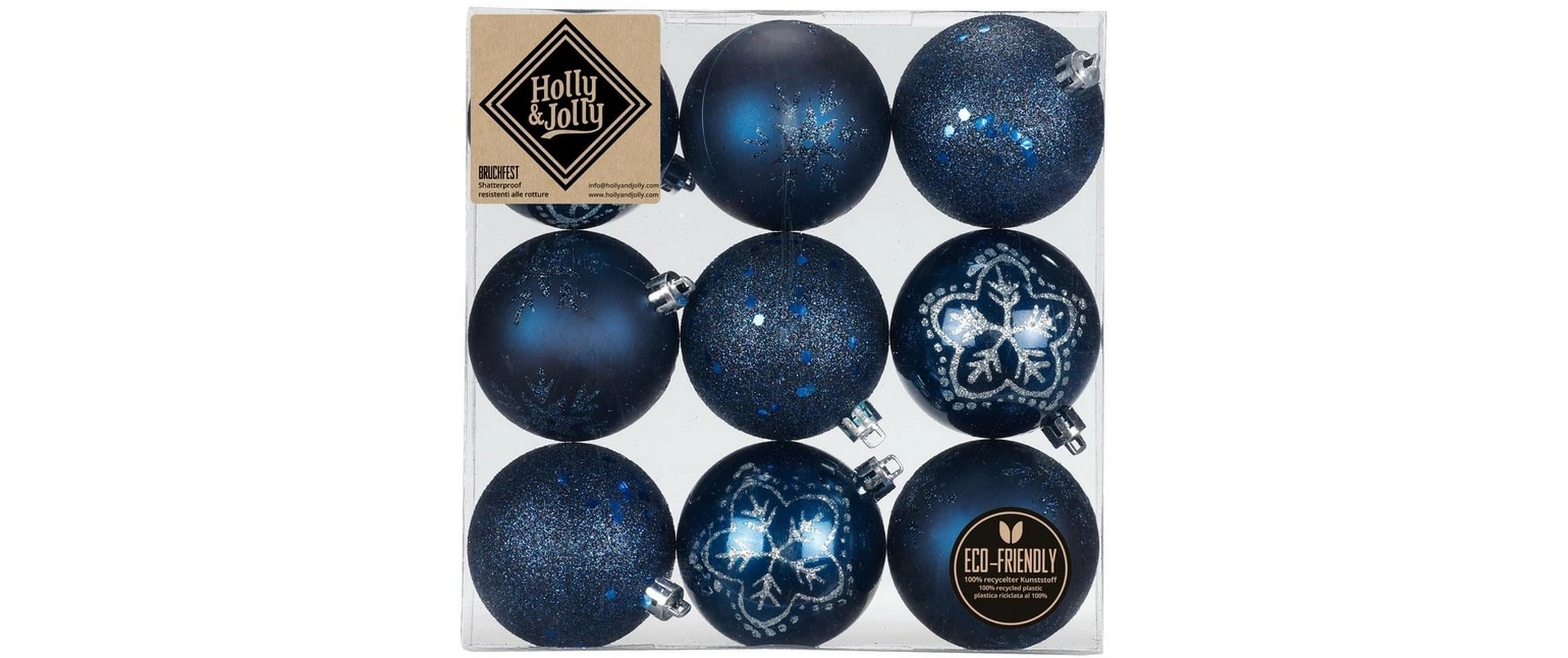   Boule de Noël »Holly & Jolly Weihnachtskugel 9 Stück«