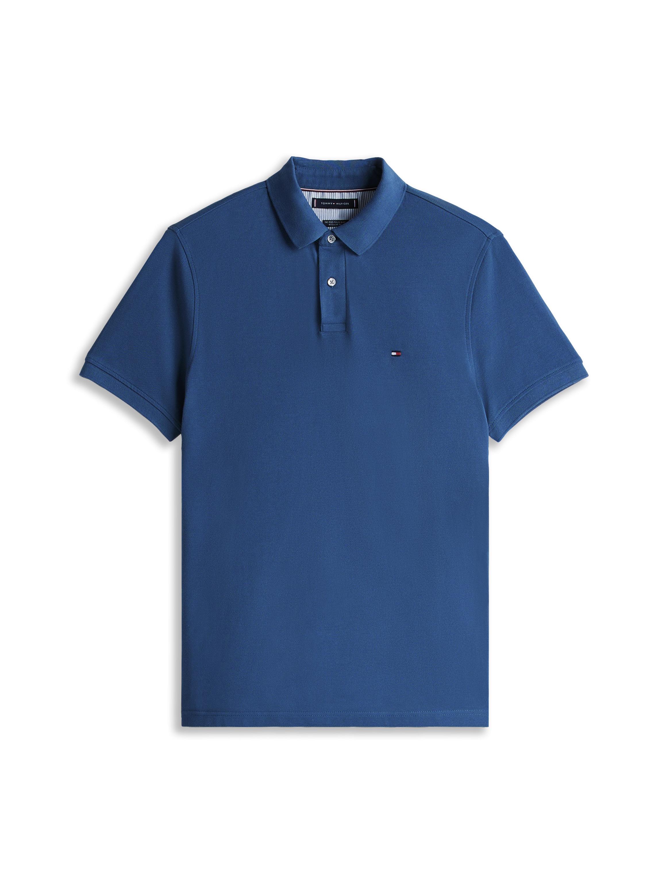 Tommy Hilfiger Polo »1985 REGULAR POLO mit Kontraststreifen und Knopfleiste« unifarben, sportlich, regular fit, Baumwollmix, Polokragen