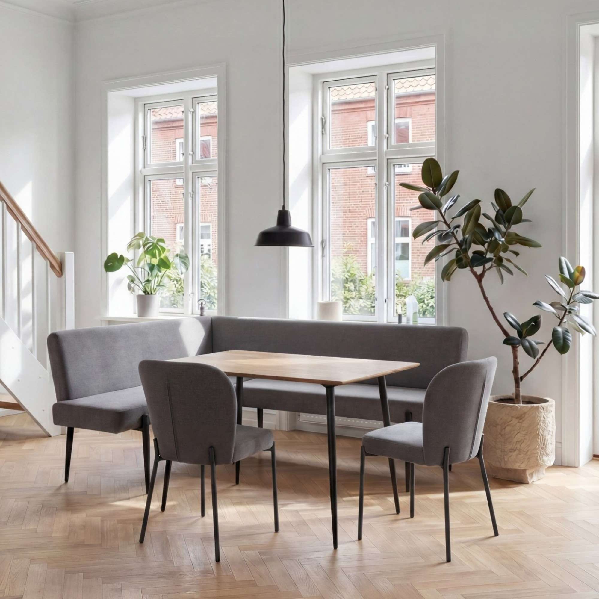 GOODproduct Banc d'angle »Frida« ressort ensaché, housse en velours facile d'entretien ou en tissu, largeur 210 cm
