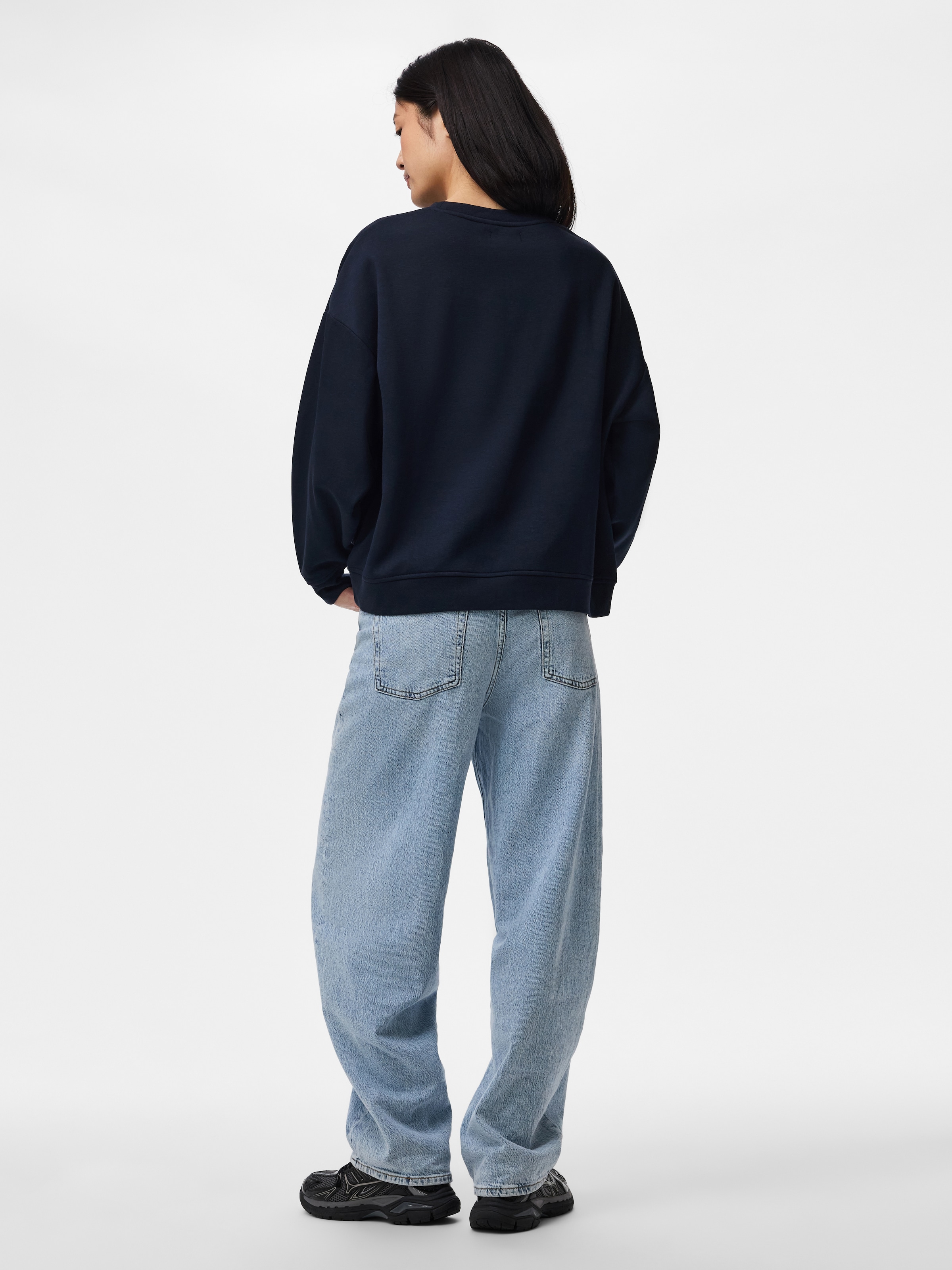 pieces Sweat-shirt »PCCHILLI LS LOOSE  FIT SWEAT TOP NOOS BC«, Baumwollmischung
