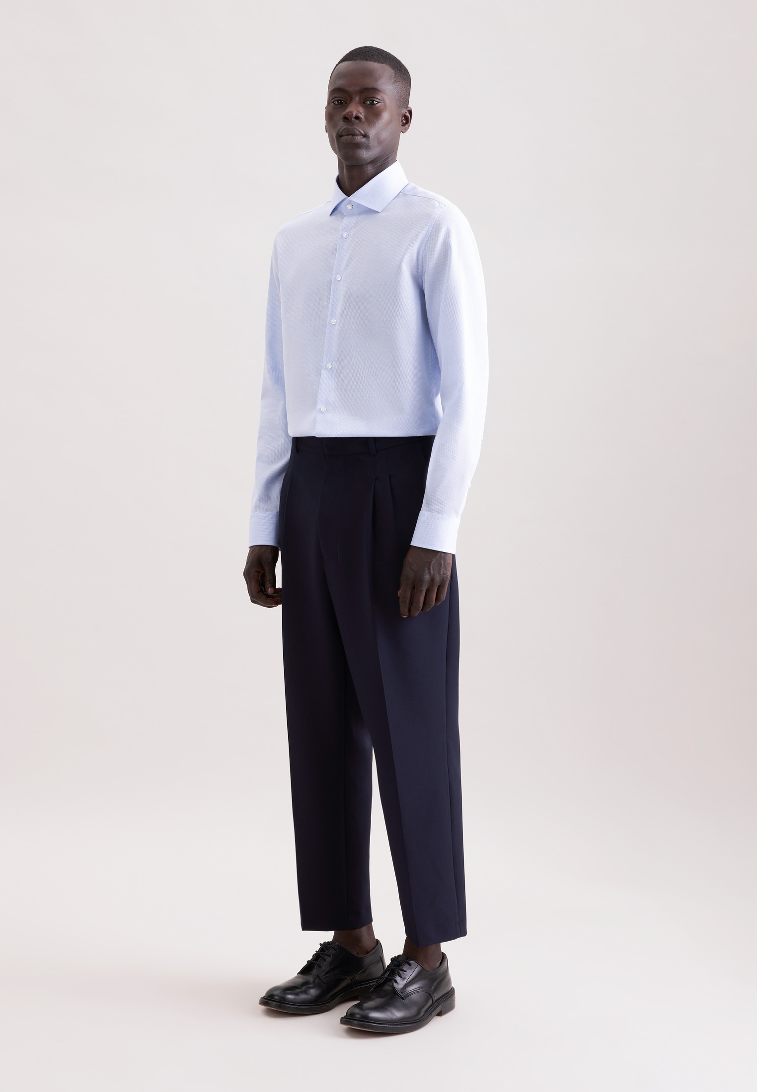 seidensticker Chemise d'affaires »Schwarze Rose« Slim 1/1 Kentkragen Struktur