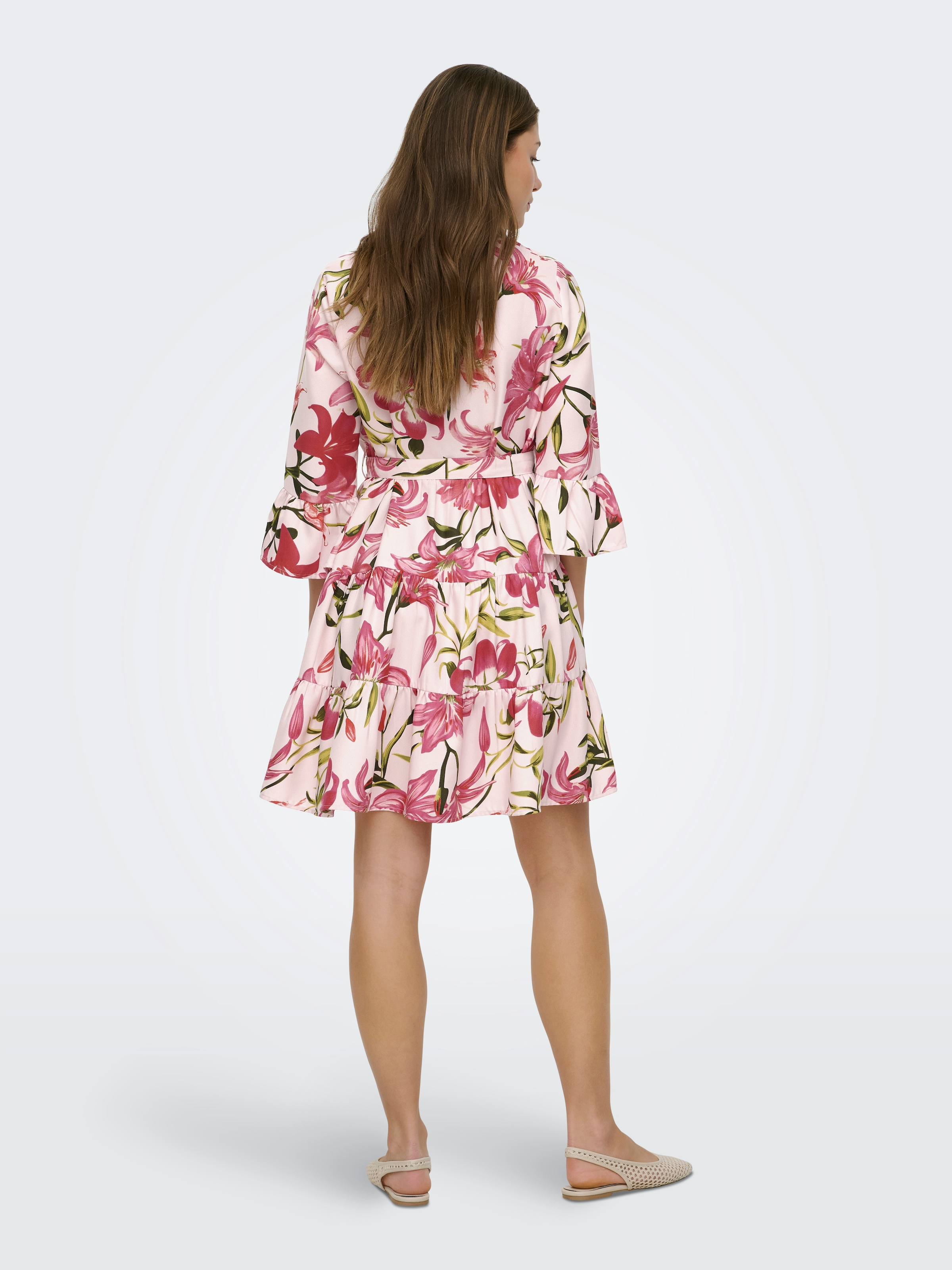 ONLY Robe tunique »ONLSINA LIFE 3/4 SHORT DRESS NOOS WVN« avec volant