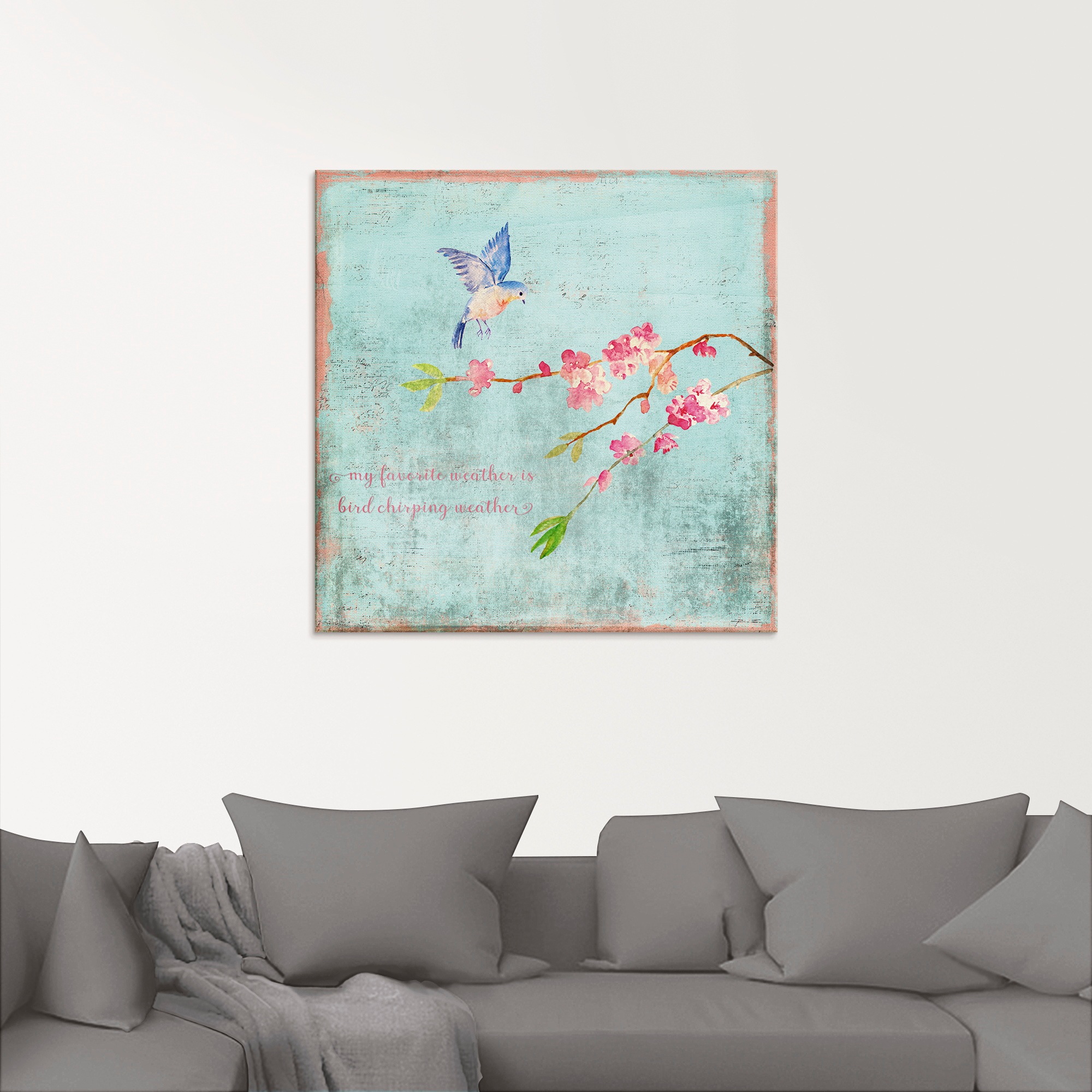 Artland Tableau en verre »Vogelgezwitscherwetter« 1 cuis tlg. in verschiedenen Grössen