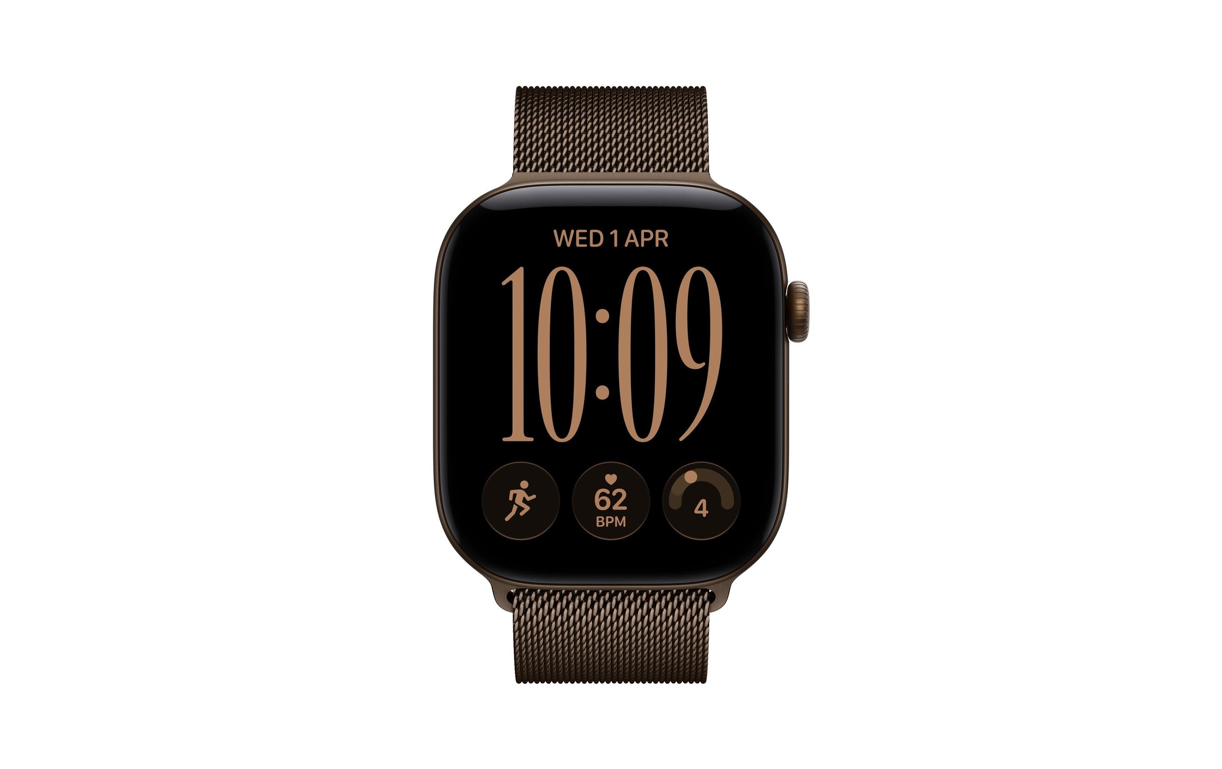 Apple Smartwatch »Apple Watch S12 Bronze Aluminium, Milanese Loop«(46/ 1,81 ″)