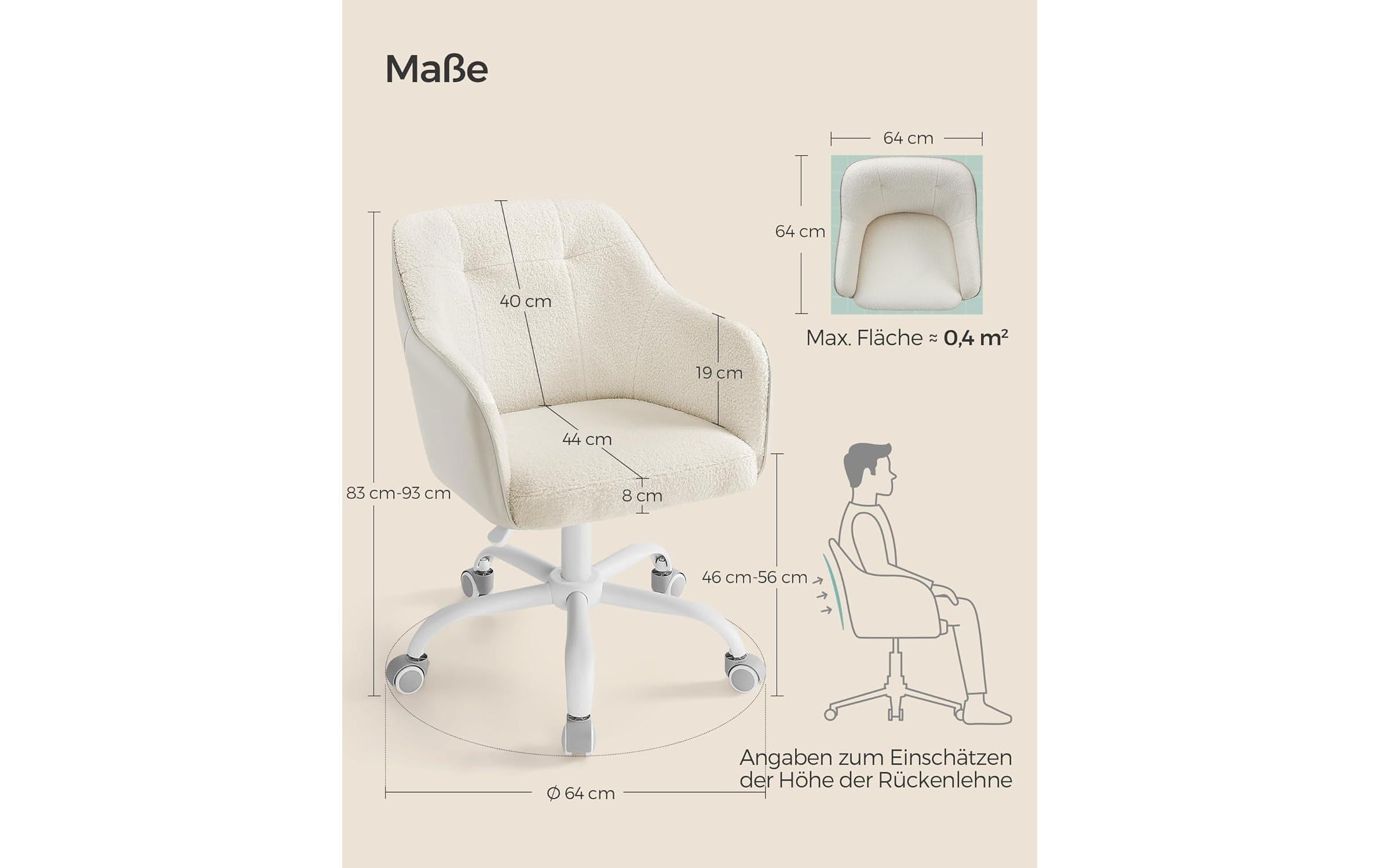 SONGMICS Bürostuhl »mit Fusskreuz« ()