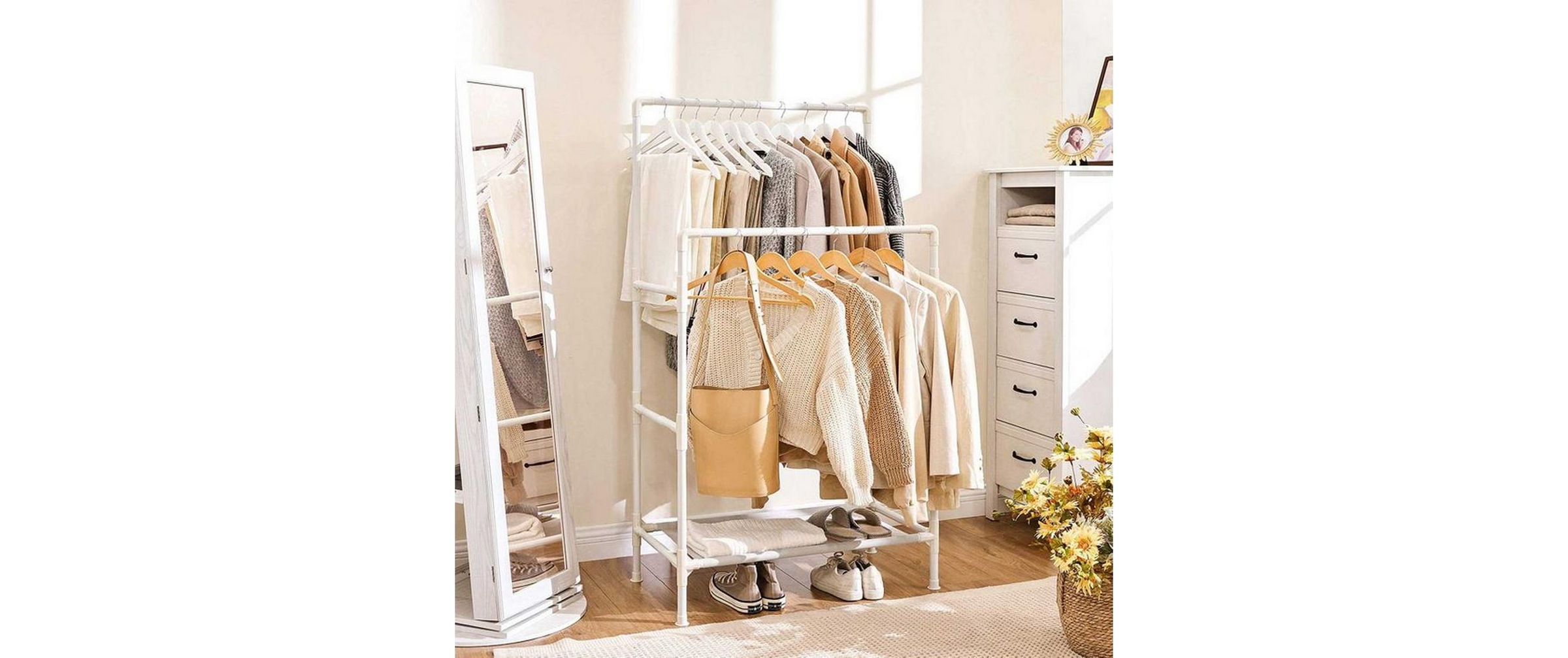 SONGMICS Garderobenständer »154 cm, Weiss«