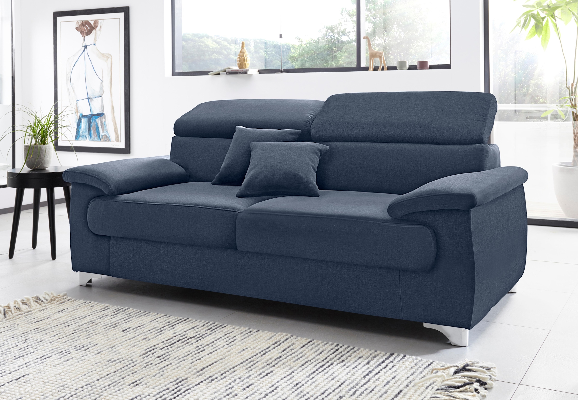 DOMO collection 2,5-places »Mira inklusive Kopfteilverstellung für mehr Wohlfühlkomfort« elegant und modern, komfortabel, frei im Raum stellbar