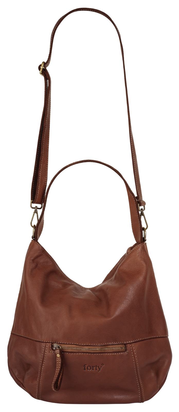 forty° Shopper cuir véritable, fabriqué en Italie