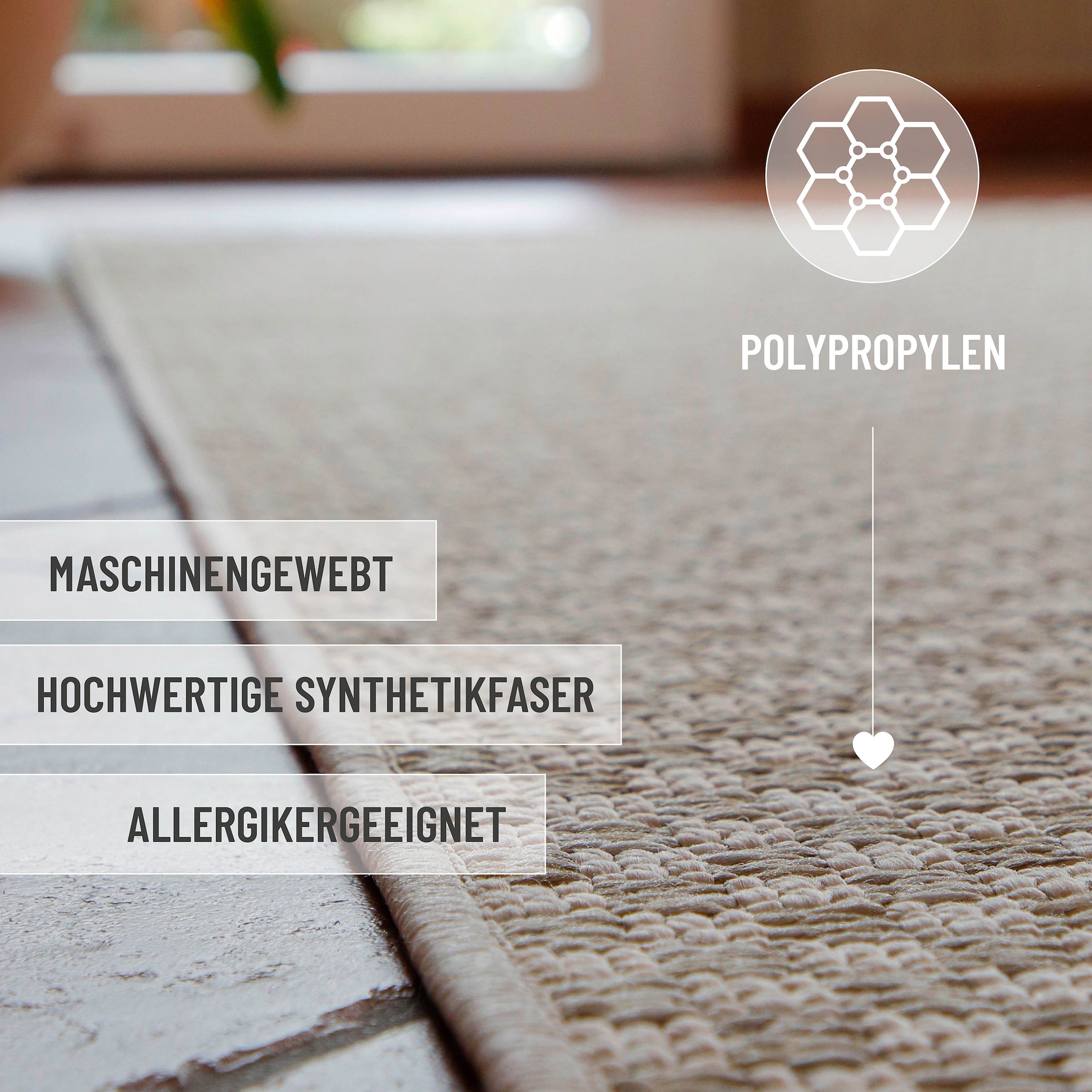 Wecon home Chemin de table »Miami South Beach« Rectangulaire 5 mm Höhe In- & Outdoor Teppich, wetterfest, kariert, Balkon, pflegeleicht