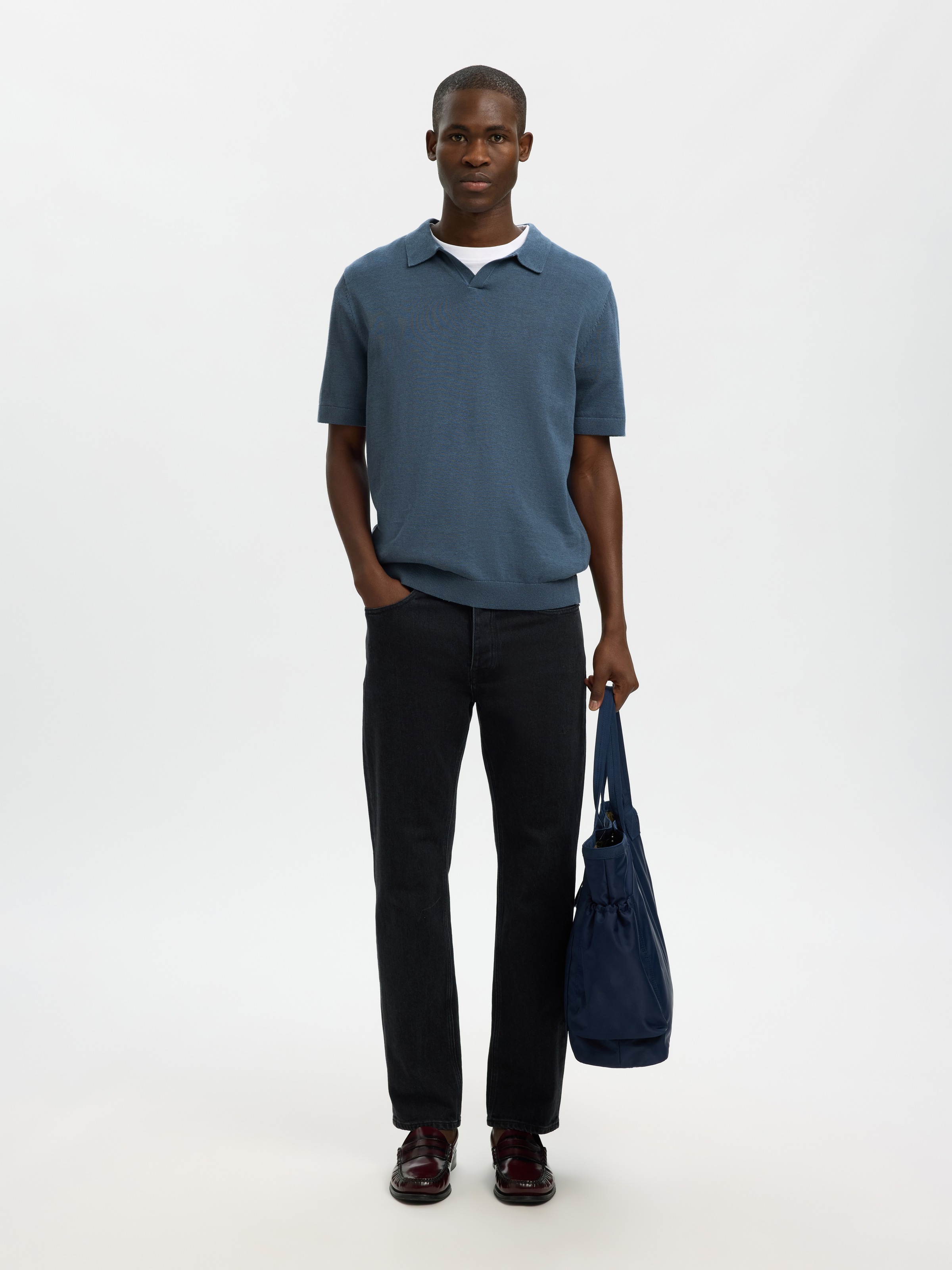 SELECTED Polo »SLHMATTIS SS KNIT SUN OPEN POLO NOOS«