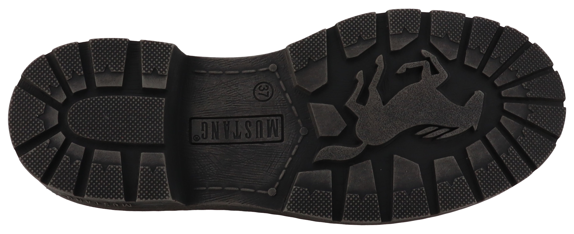 Mustang Shoes Bottes d'hiver »Bienke«  bottes biker avec talon bloc et lanières décoratives