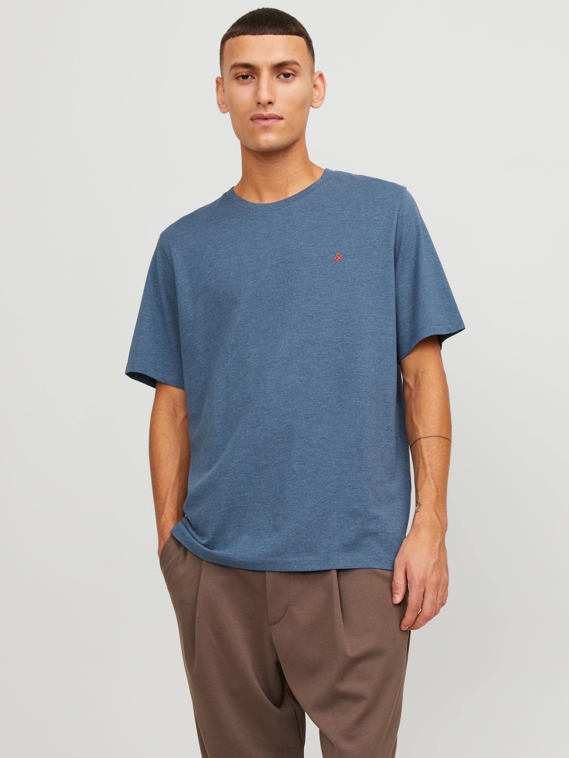 Jack & Jones Rundhalsshirt »JJEPAULOS TEE SS CREW NECK NOOS« Baumwollmischung, regular fit