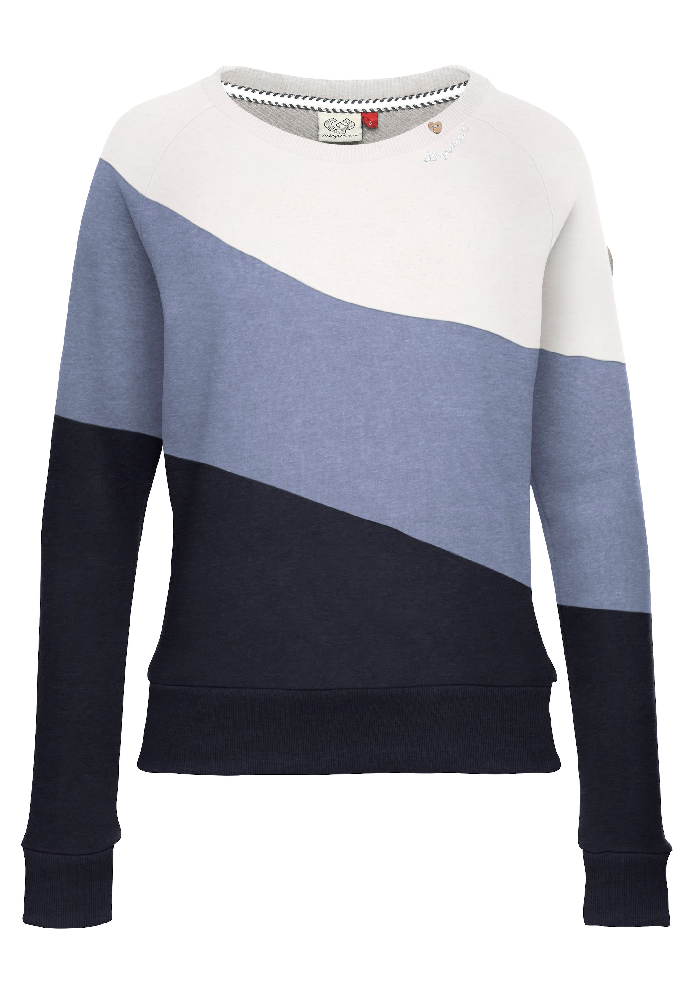 Ragwear Sweater »JOHANKA BLOCK«, Crew Neck im Color-Blocking Design
