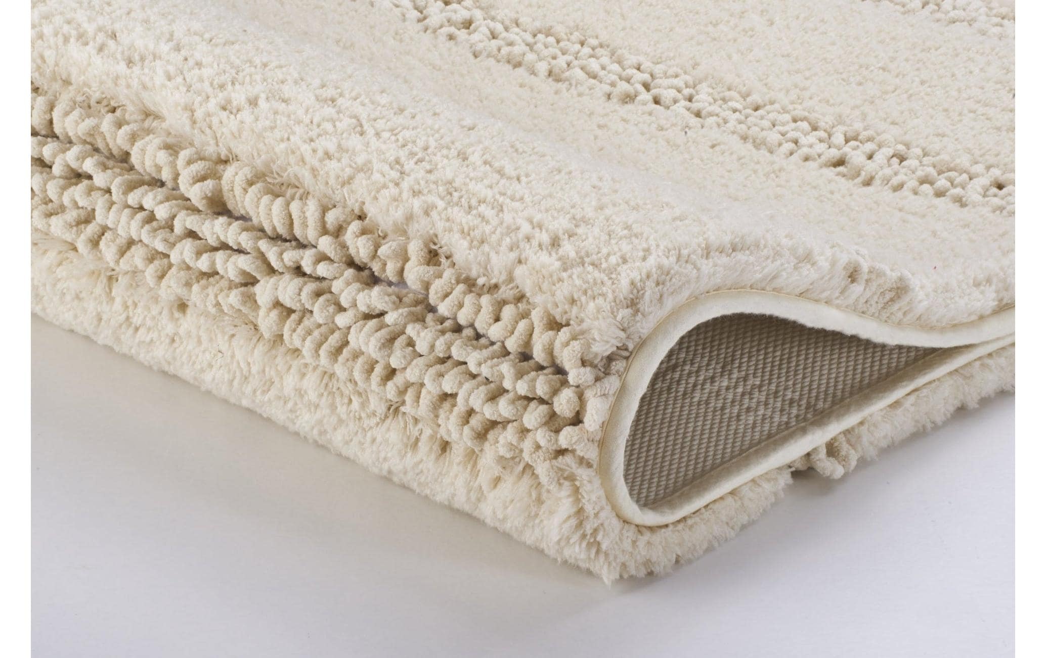 Kleine Wolke Badematte »Monrovia« Höhe 23 mm rutschhemmend beschichtet fussbodenheizungsgeeignet Badteppich, Uni Farben, gestreift, aus Mikrofaser, waschbar