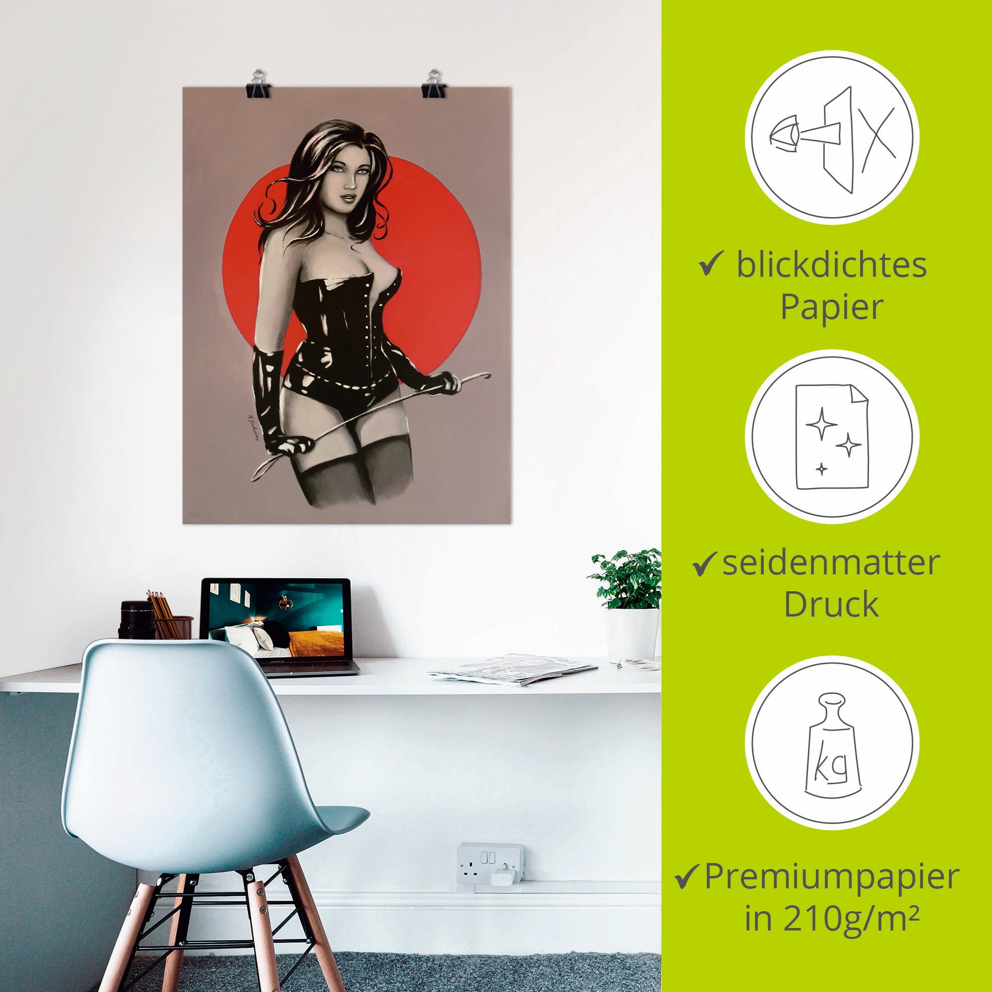 Artland Poster »Mistress Herrin der Lust - Malerei« 1 cuis tlg. ohne Rahmen