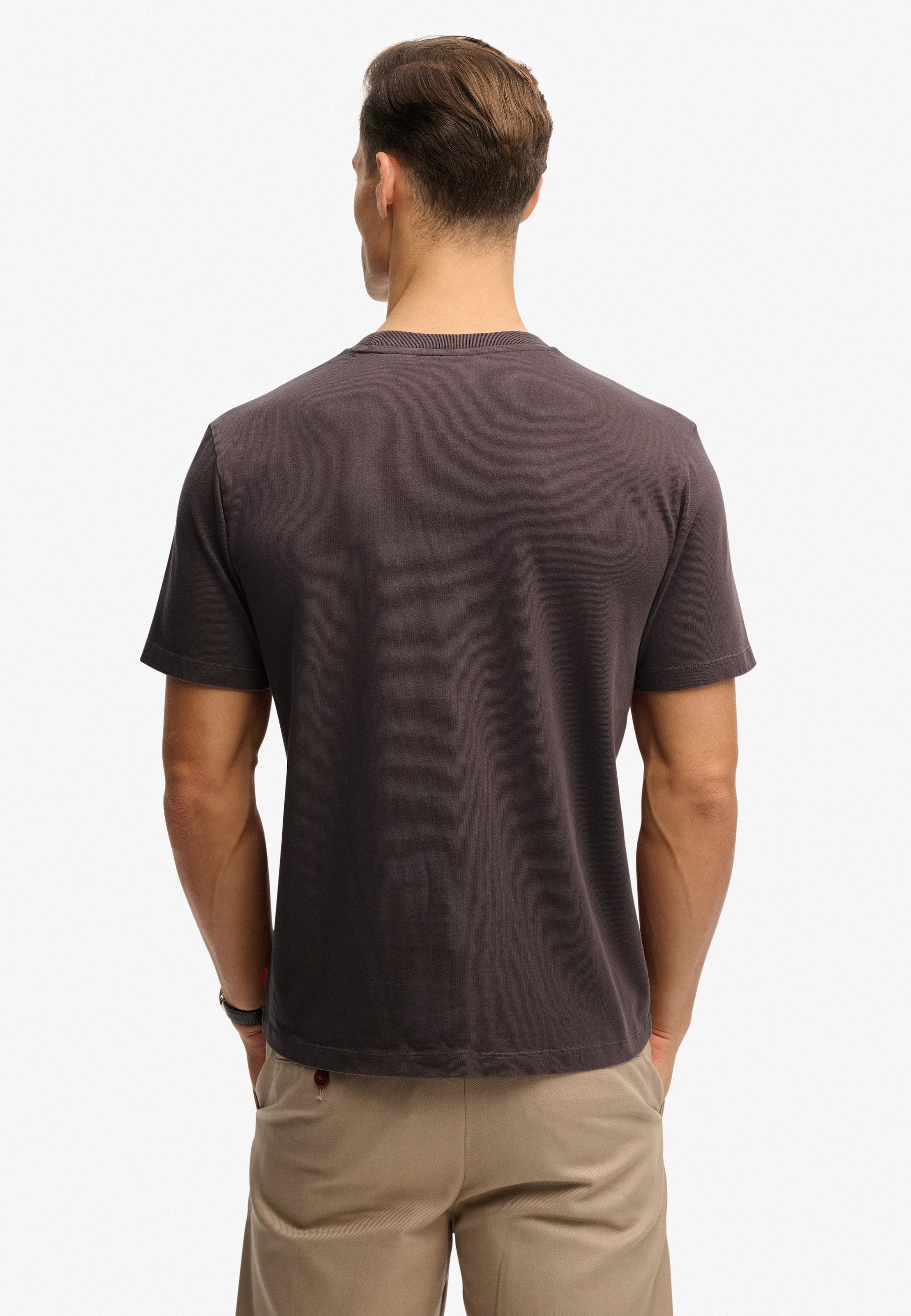 Superdry Shirt à col rond »MICRO LOGO TSHIRT« mit Micro-Marken-Logo