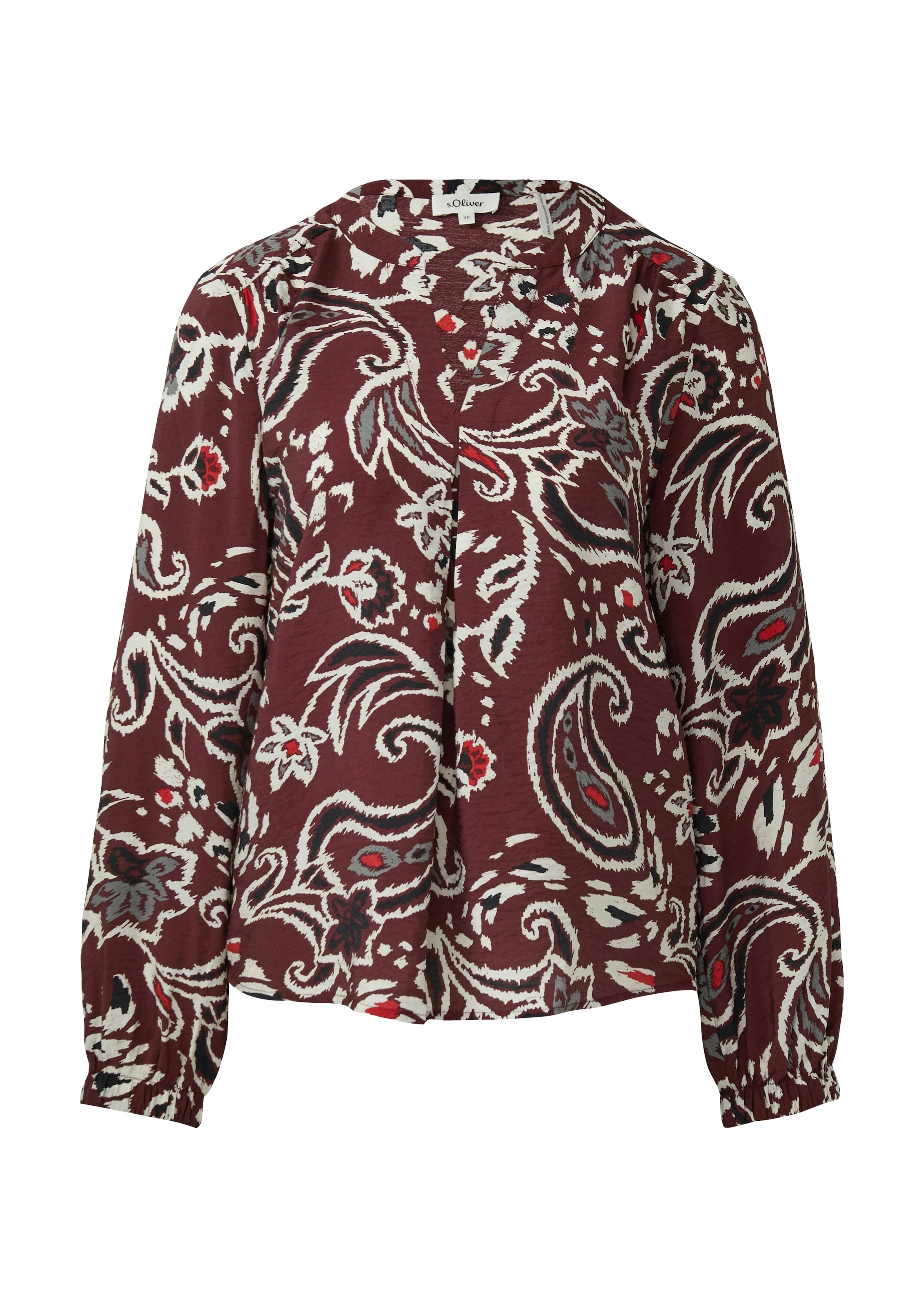 s.Oliver Langarmbluse mit floralen Muster