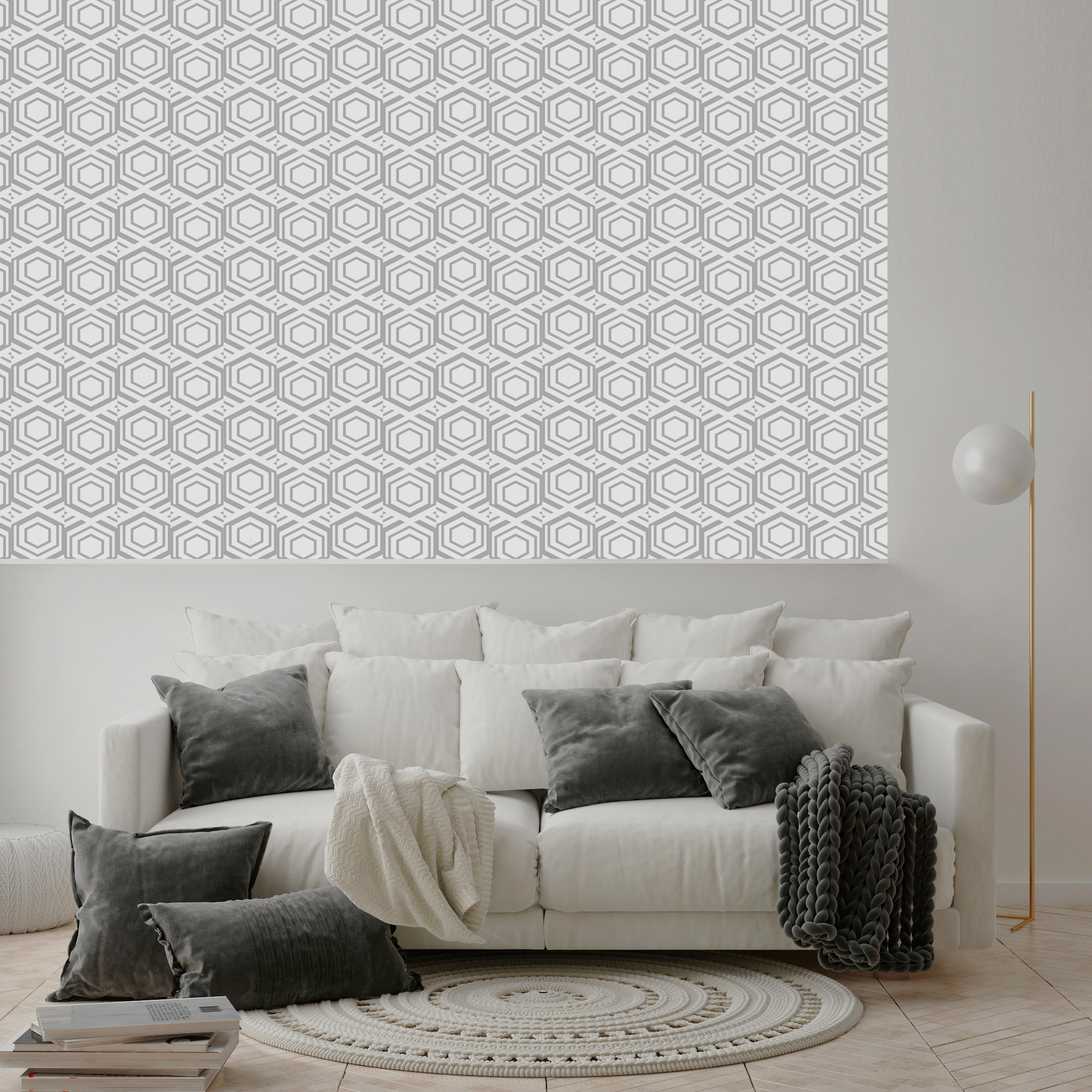 queence Vinyltapete »Birte« Farbverlauf | abstrakt | bedruckt | gemustert glatt 90x250cm, selbstklebend, kinderleichte Anbringung, , Sticker