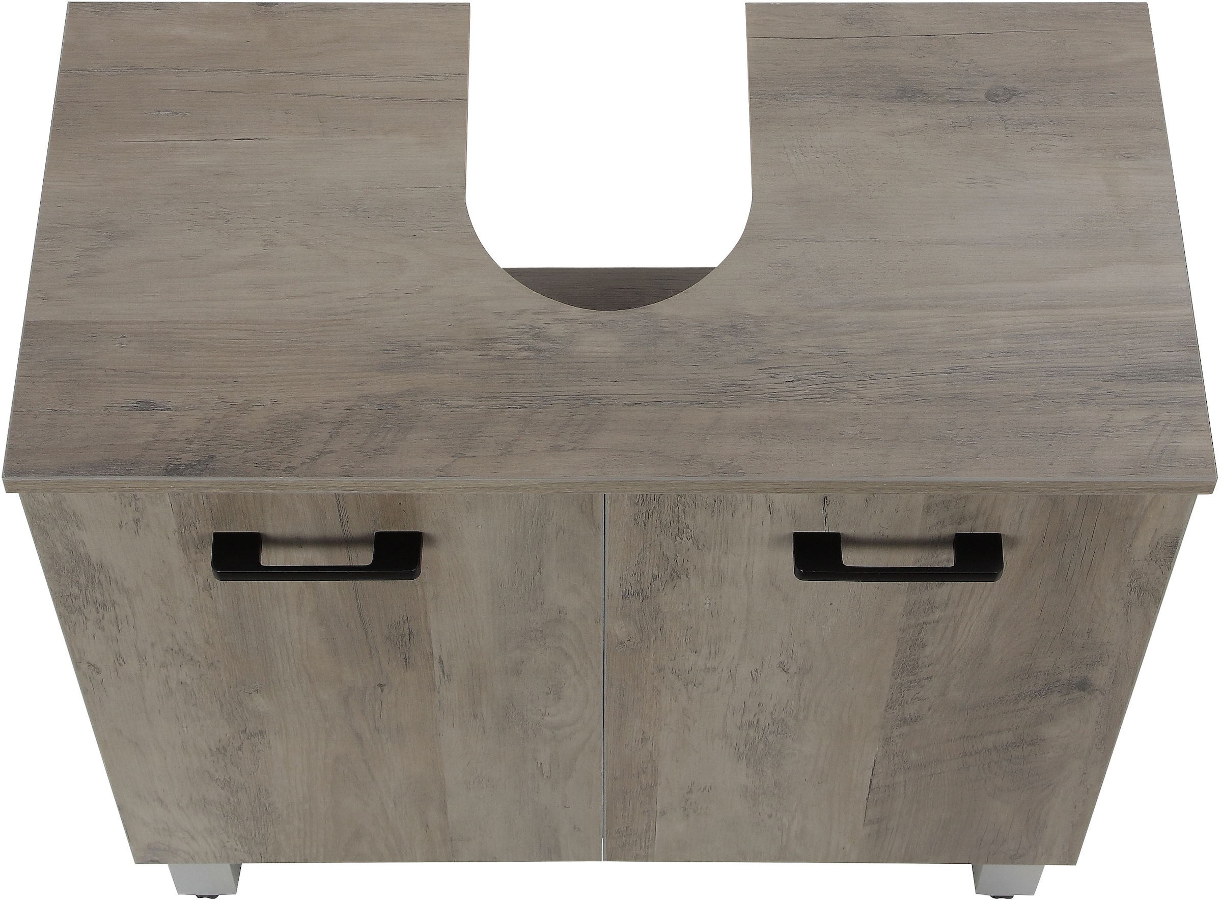 welltime Armoire sous lavabo »Florenz,Breite 60cm, 2 Tür, 2 Fächer, mit Siphonausschnitt, MDF-Front« in verschiedenen Farben erhältlich, Badmöbel, Badschrank, Kommode, Bad