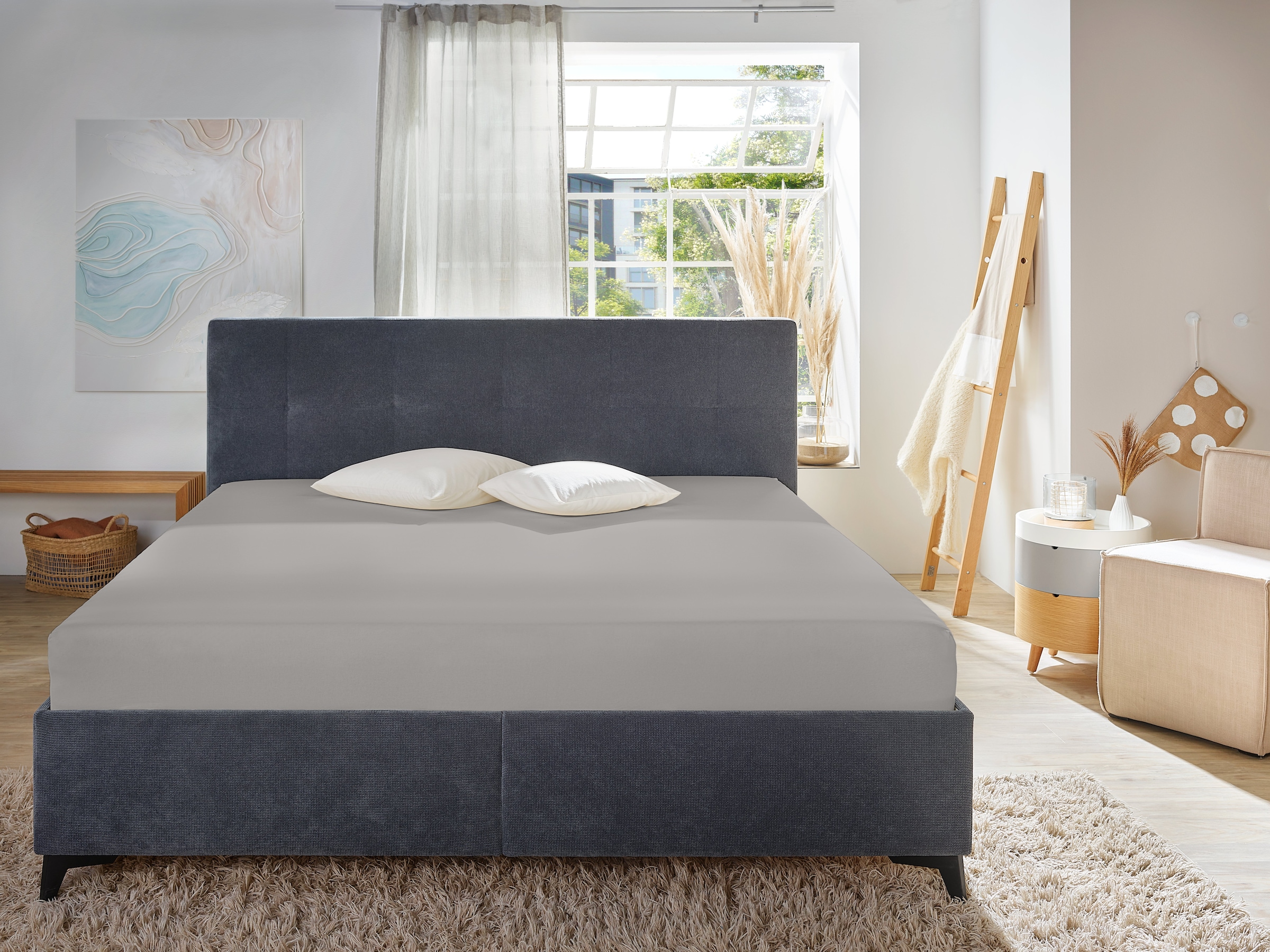 Primera Draps de lit »Mako-Feinjersey Spannbetttuch« Geeignet für Standardmatratzen bis 22 cm, 100% Baumwolle