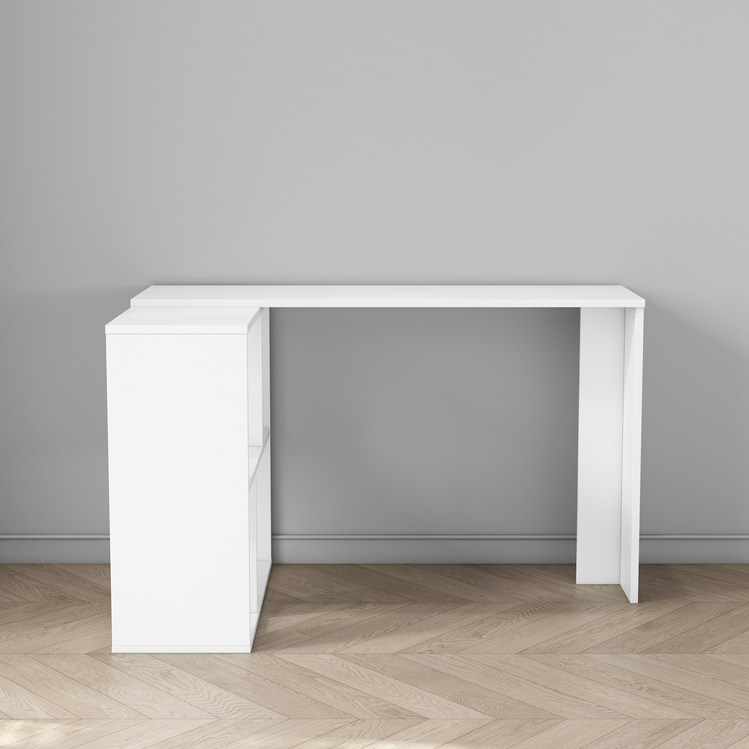 GOODproduct Eckschreibtisch »Jaaron« mit vier offenen Fächern, modernes und elegantes Design