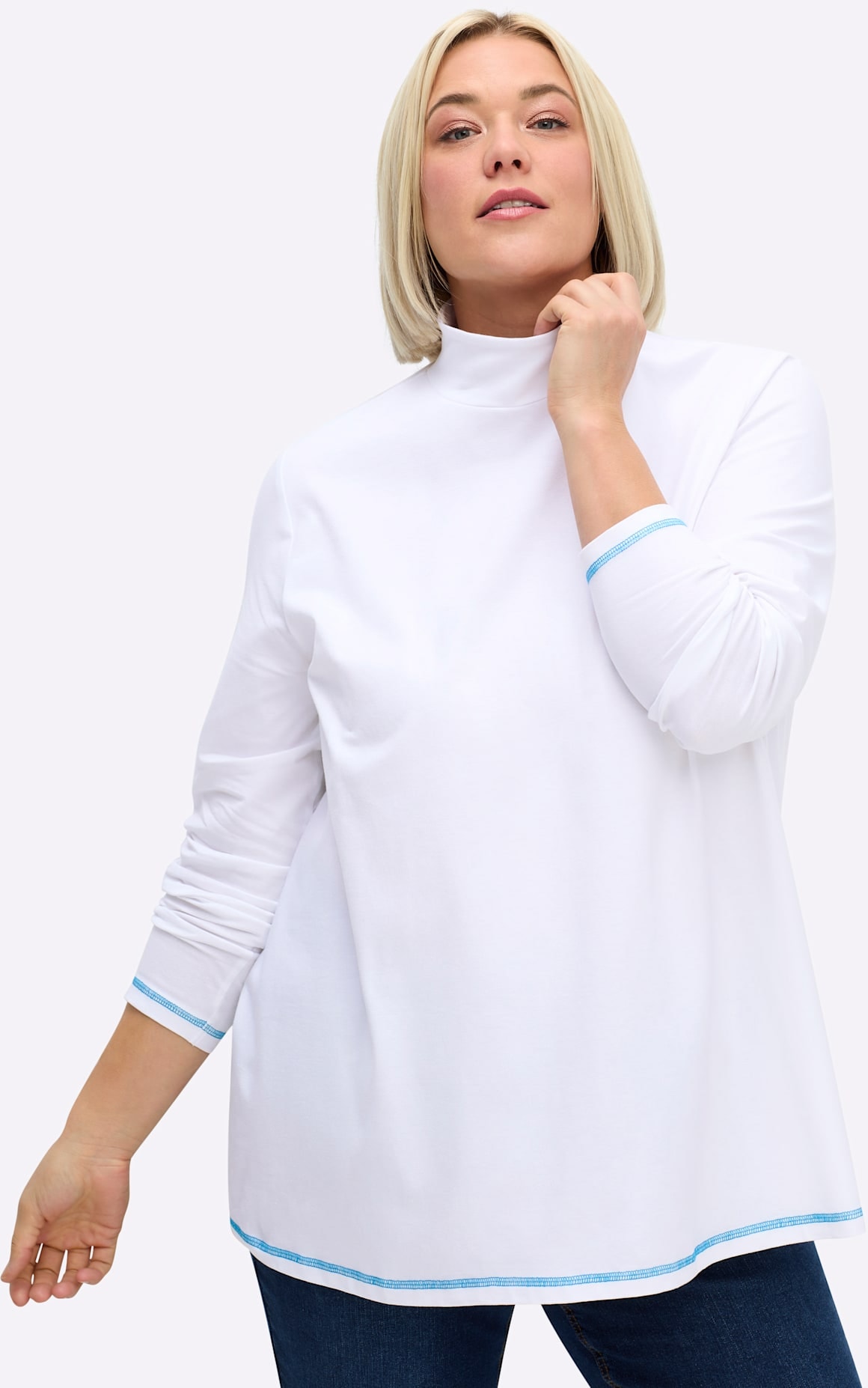 Sheego T-shirt à col roulé »Rollkragen-Shirt« 1 cuis