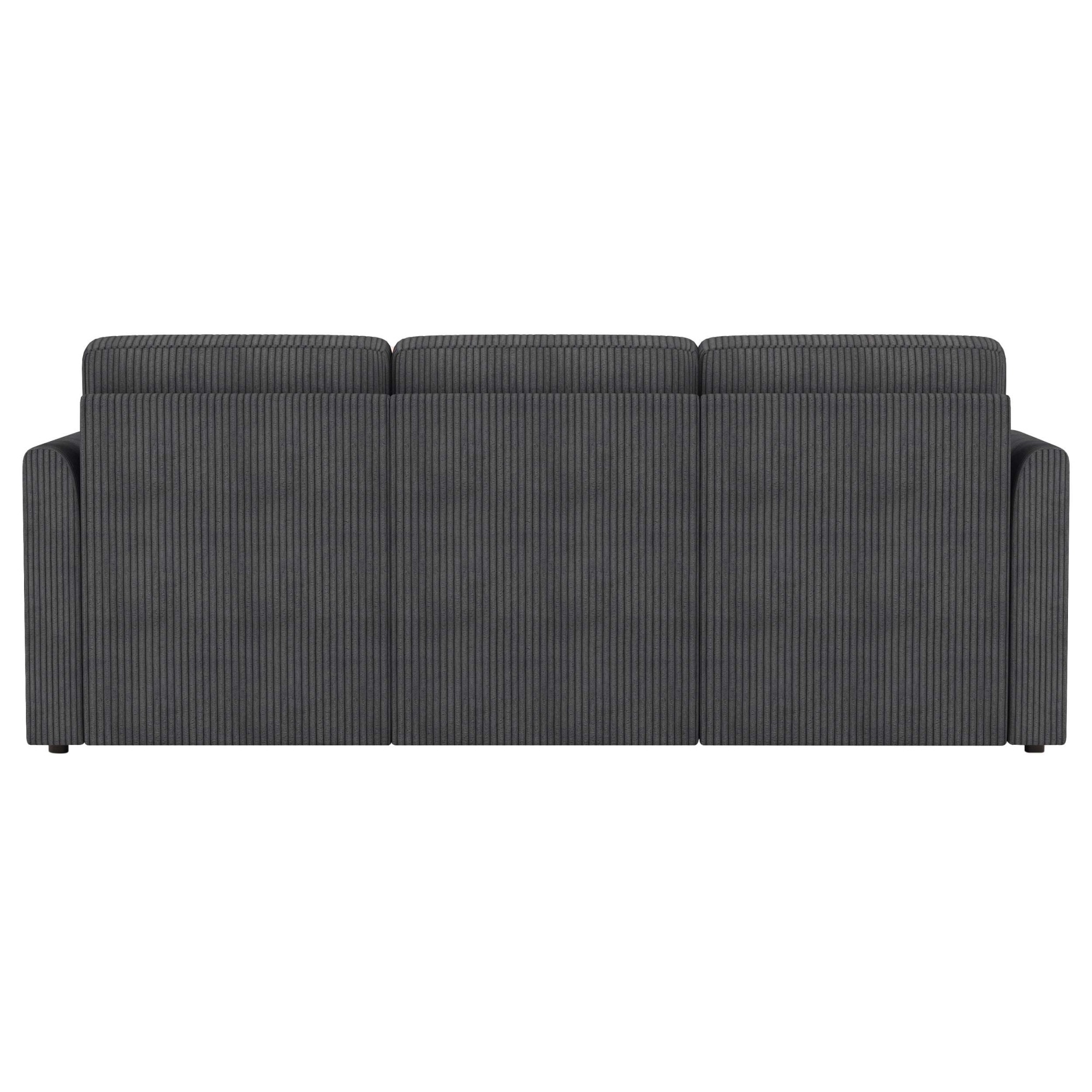 Dorel Home Canapé d'angle »NORDHUS, L-Form, 200 cm, Recamiere rechts/links montierbar« avec rangement, revêtement en velours côtelé doux