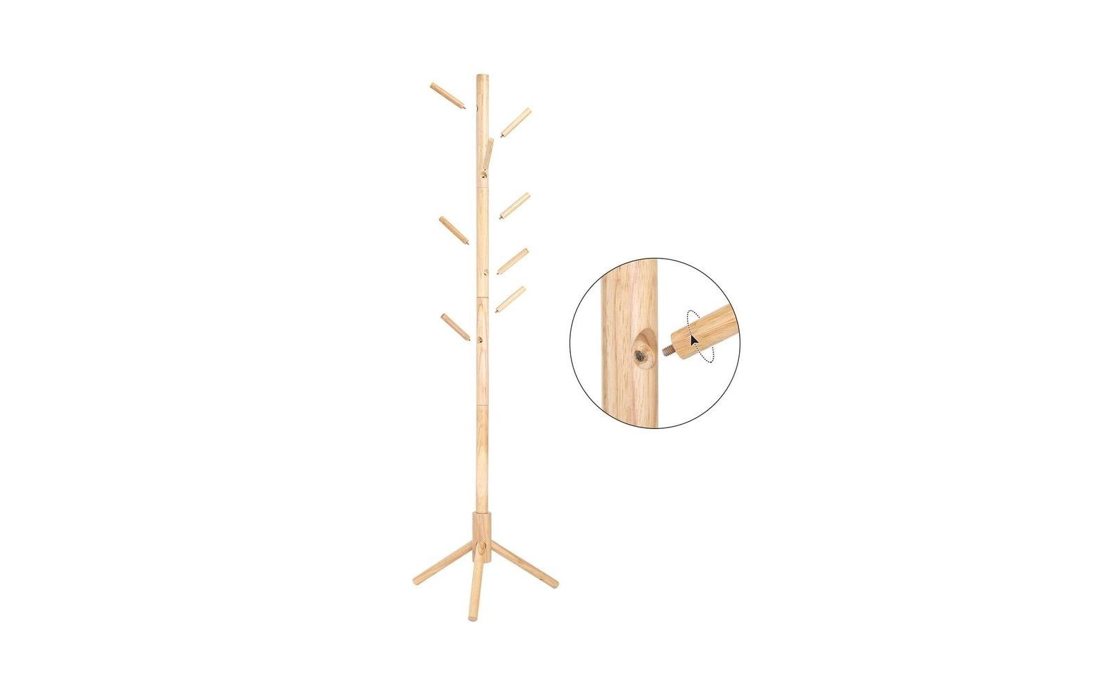 VASAGLE Garderobenständer »8 Haken Nature«