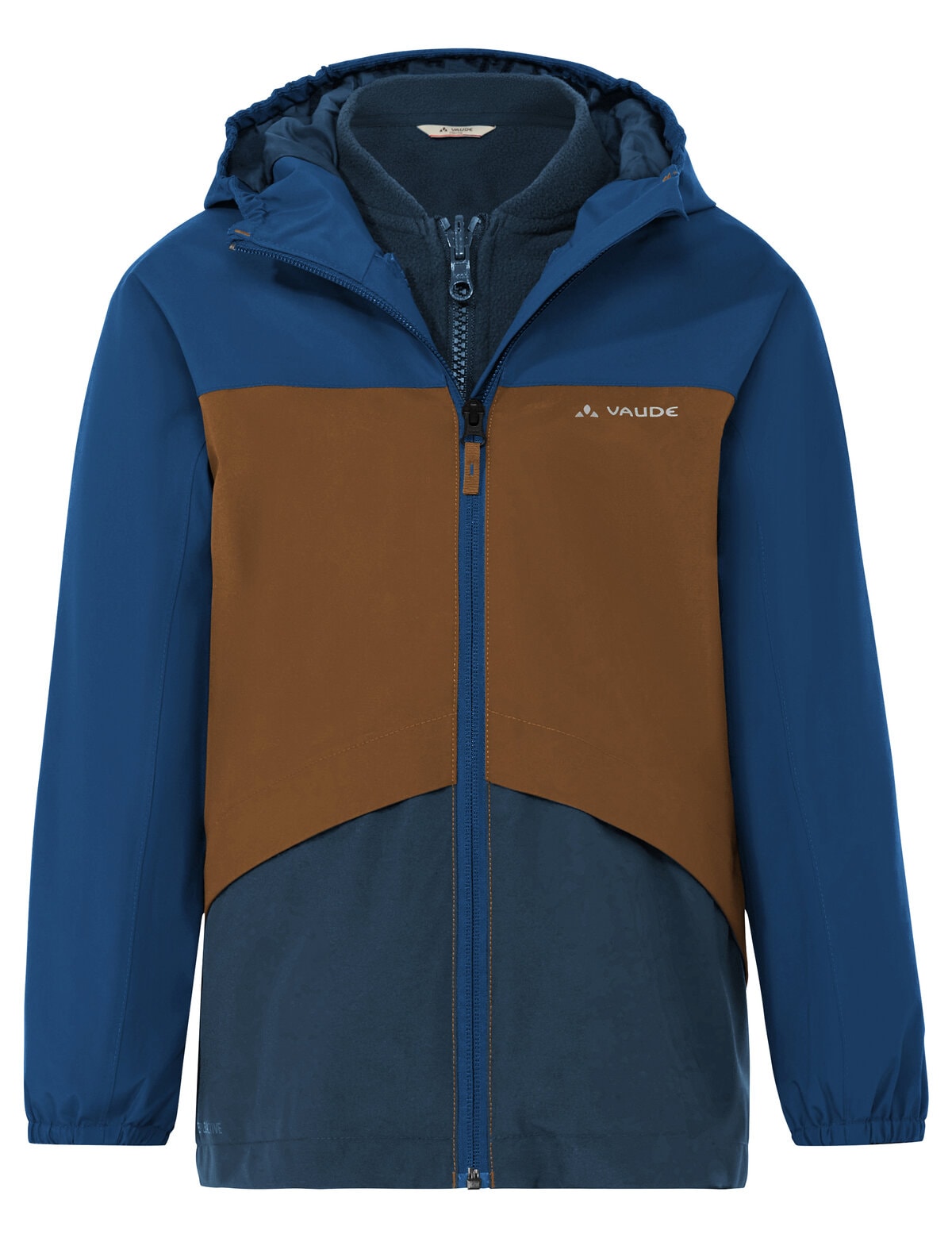 VAUDE 3-in-1-Funktionsjacke »KIDS ESCAPE 3IN1 JACKET« 2 Stk. tlg. mit Kapuze wasserdicht, winddicht, mit Fleece-Innenjacke, mit Aussentaschen